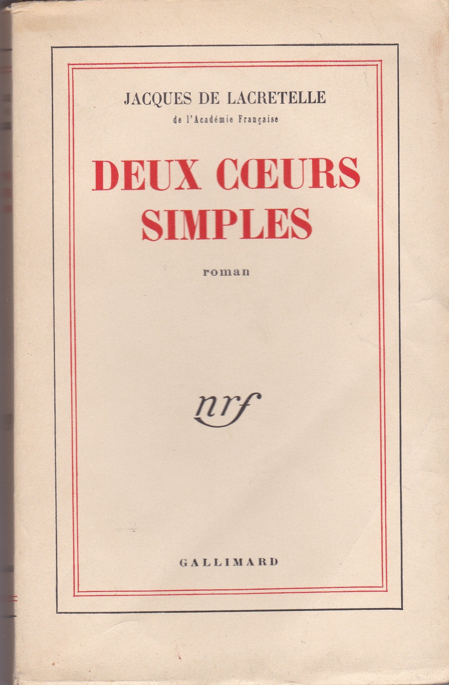 Deux coeurs simples 9782070236657