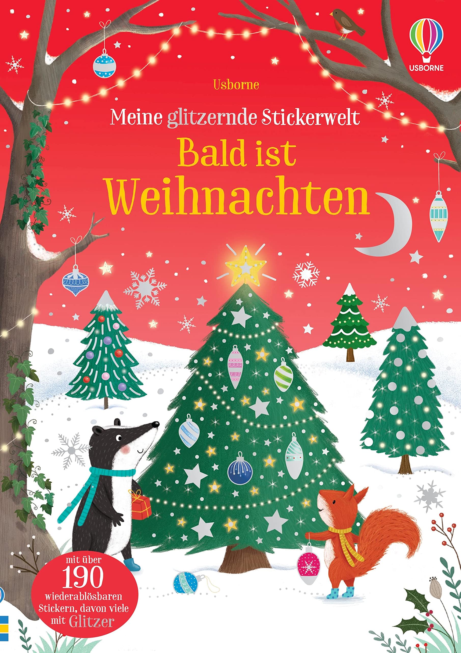 Meine glitzernde Stickerwelt: Bald ist Weihnachten: mit über 190 weihnachtlichen Stickern, teilweise mit Glitzer - Stickerheft ab 3 Jahren 9791035700034