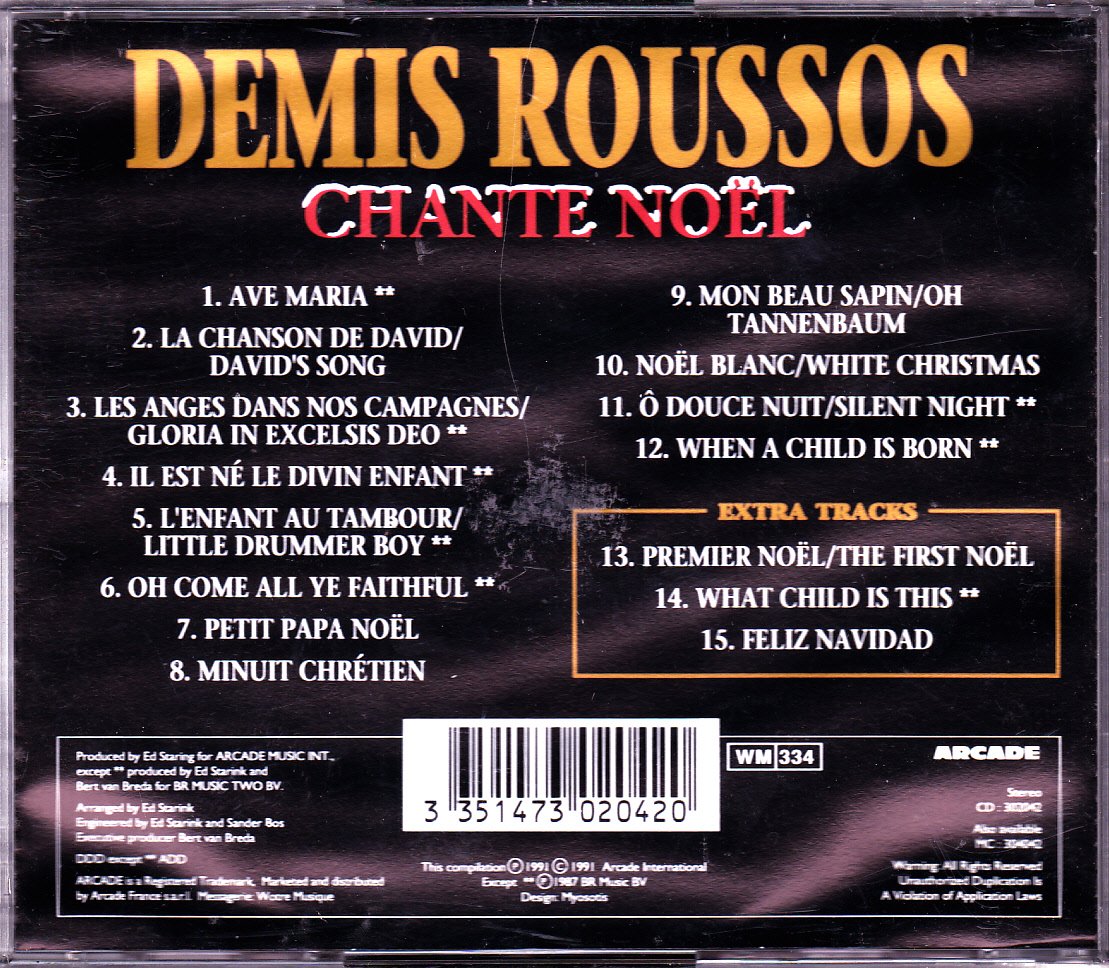 Demis Roussos Chante Noel 3351473020420