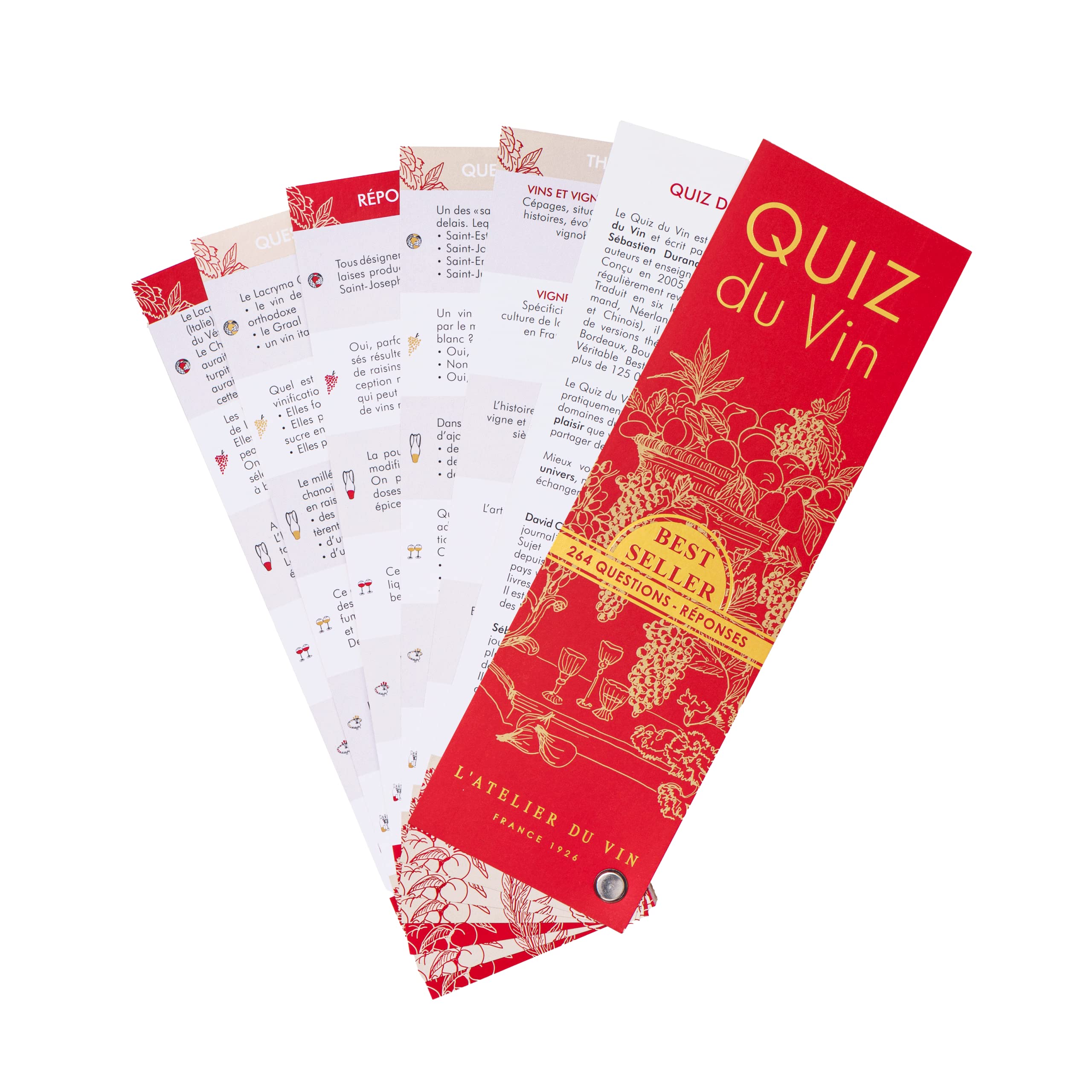 L’ATELIER DU VIN – Quiz du Vin – 264 Questions Réponses – Devenez Incollable sur le Vin ! 9782917567333