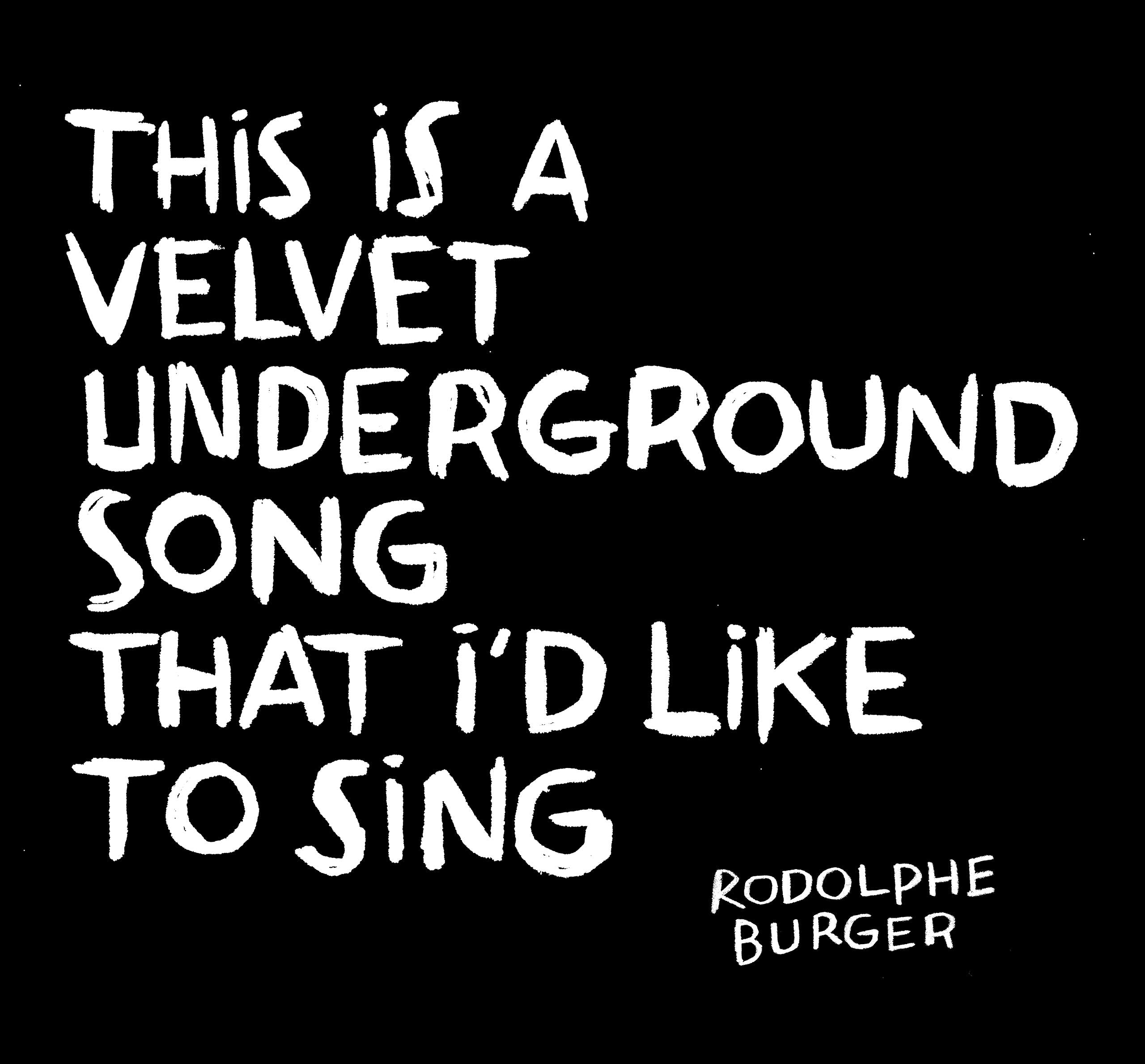 This is a Velvet Underground Song That I'd Like to Sing 3521383420515