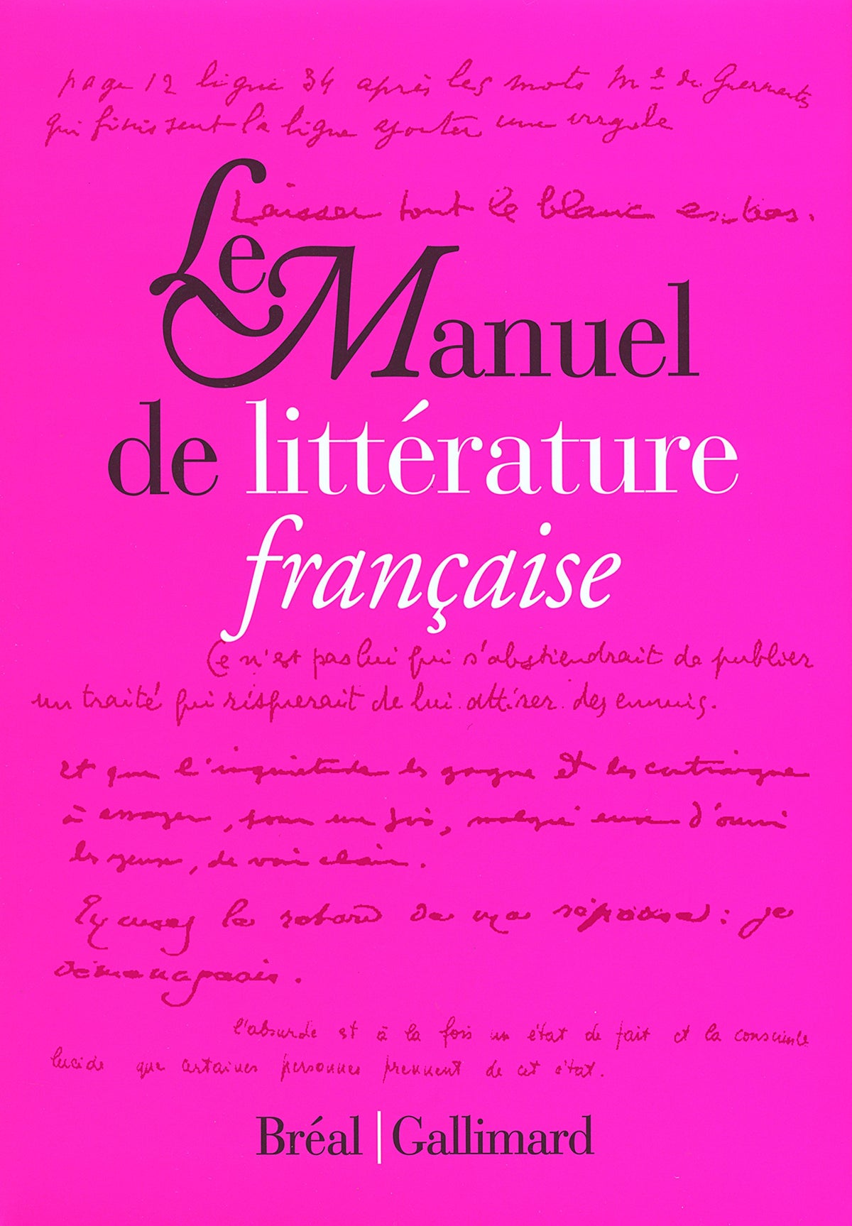 Le Manuel de littérature française 9782070759934