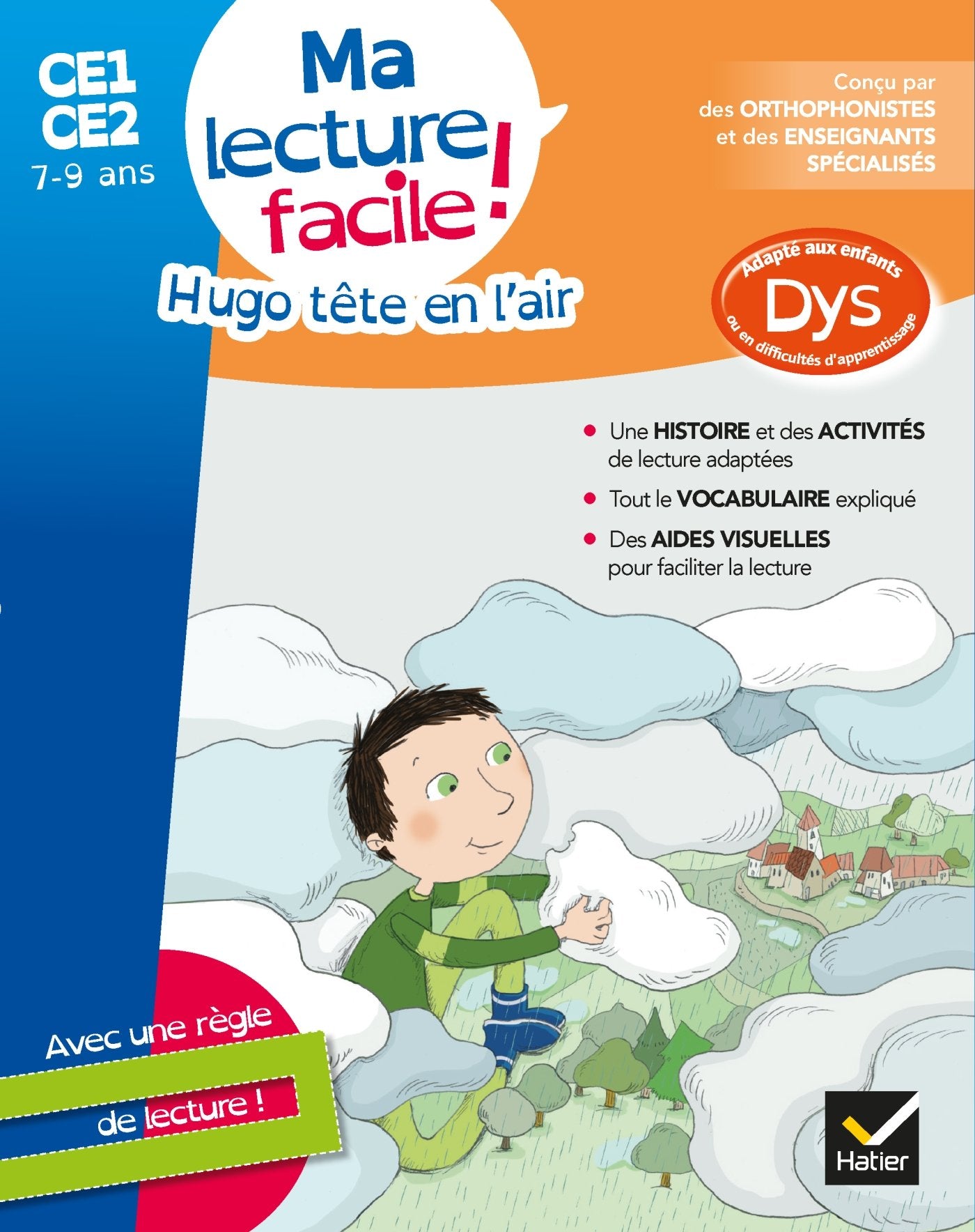 Ma lecture facile DYS CE1-CE2 : Hugo tête en l'air 9782401042421