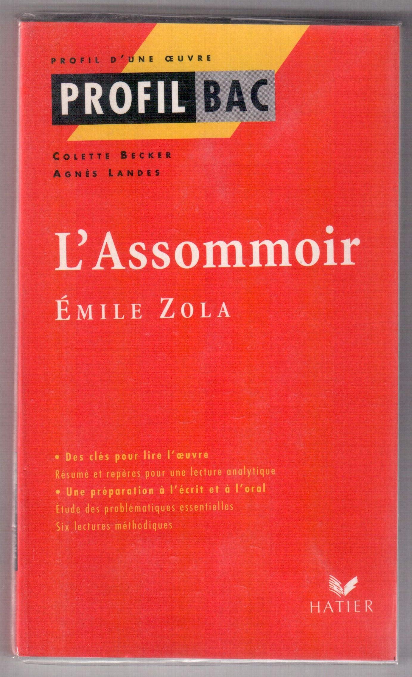 Profil d'une oeuvre : L'assommoir, Zola 9782218729294