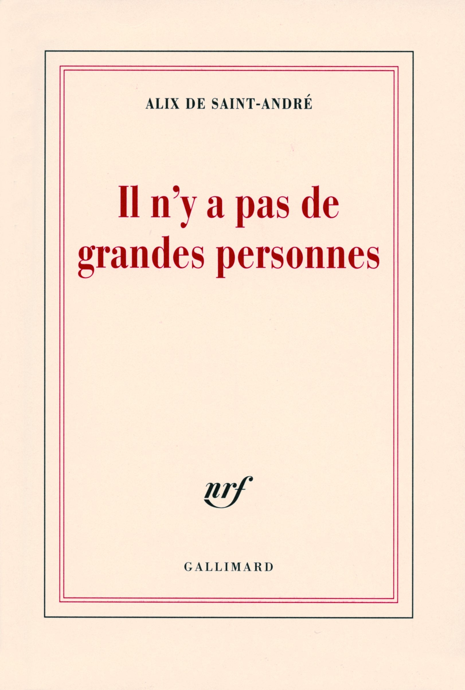 Il n'y a pas de grandes personnes 9782070771936