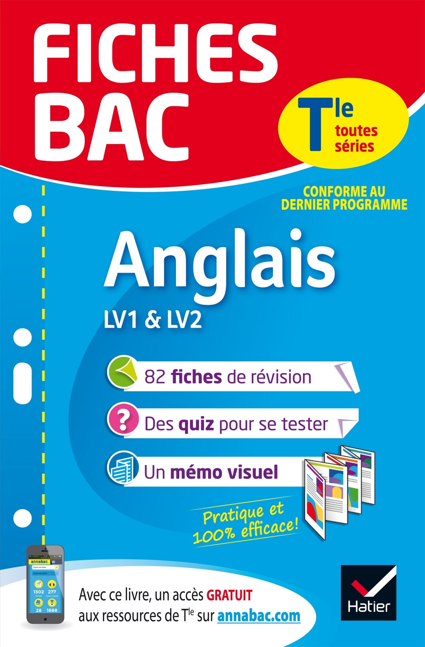 Fiches bac Anglais Tle (LV1 & LV2): fiches de révision Terminale toutes séries 9782401044326