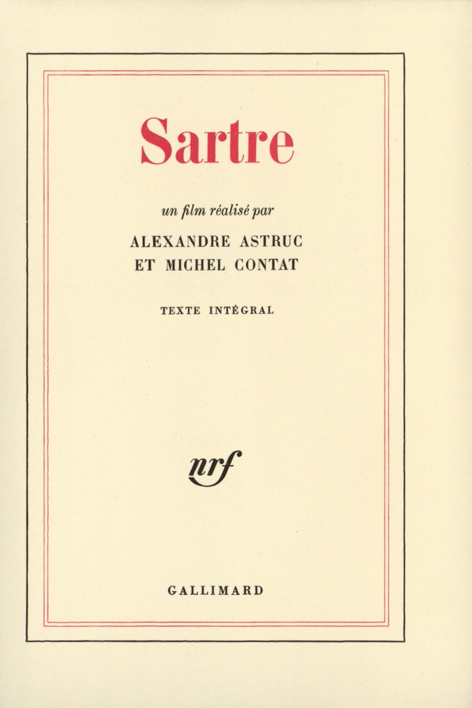 Sartre 9782070296651