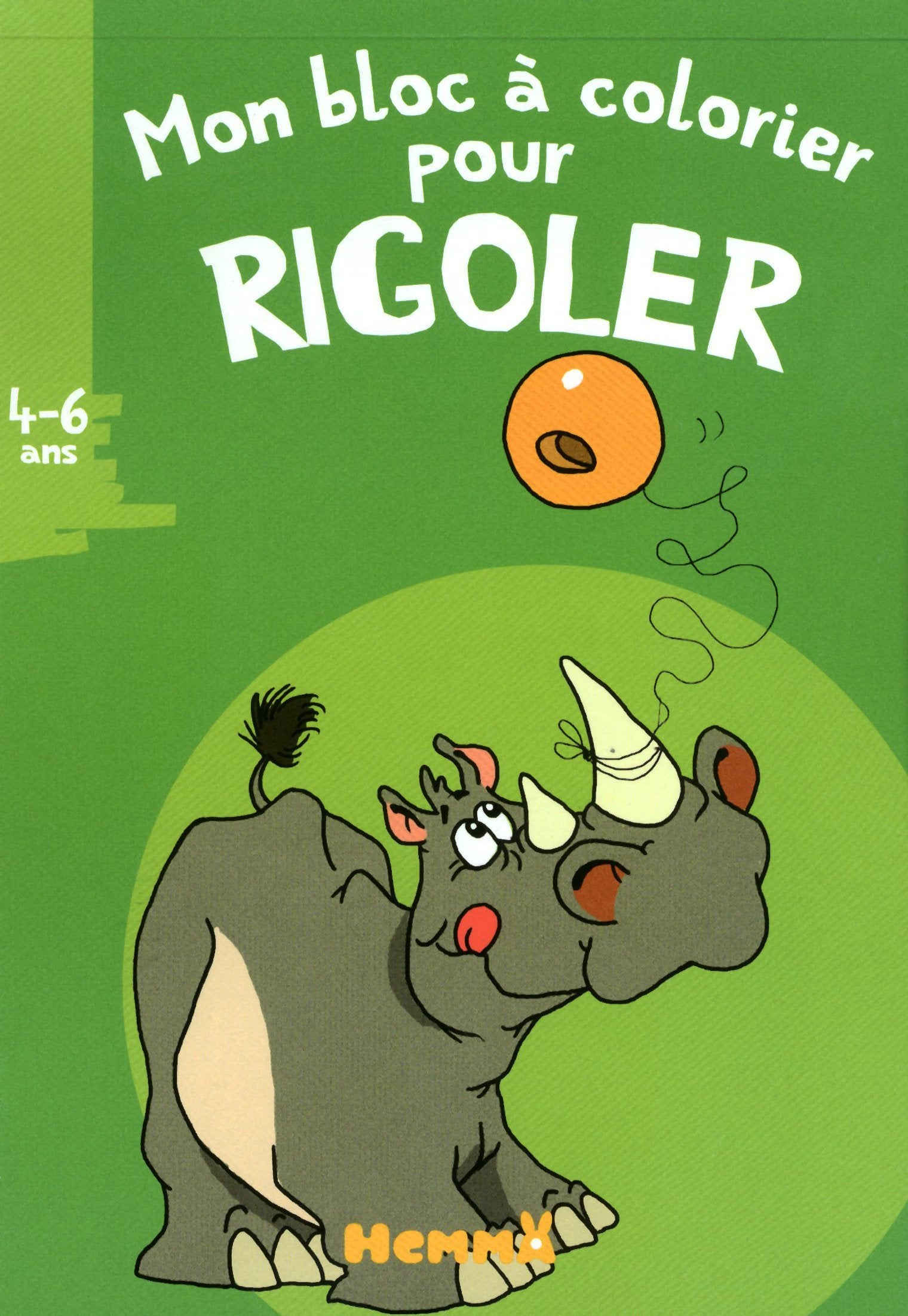Mon bloc à colorier pour rigoler (rhinocéros) 9782508008351