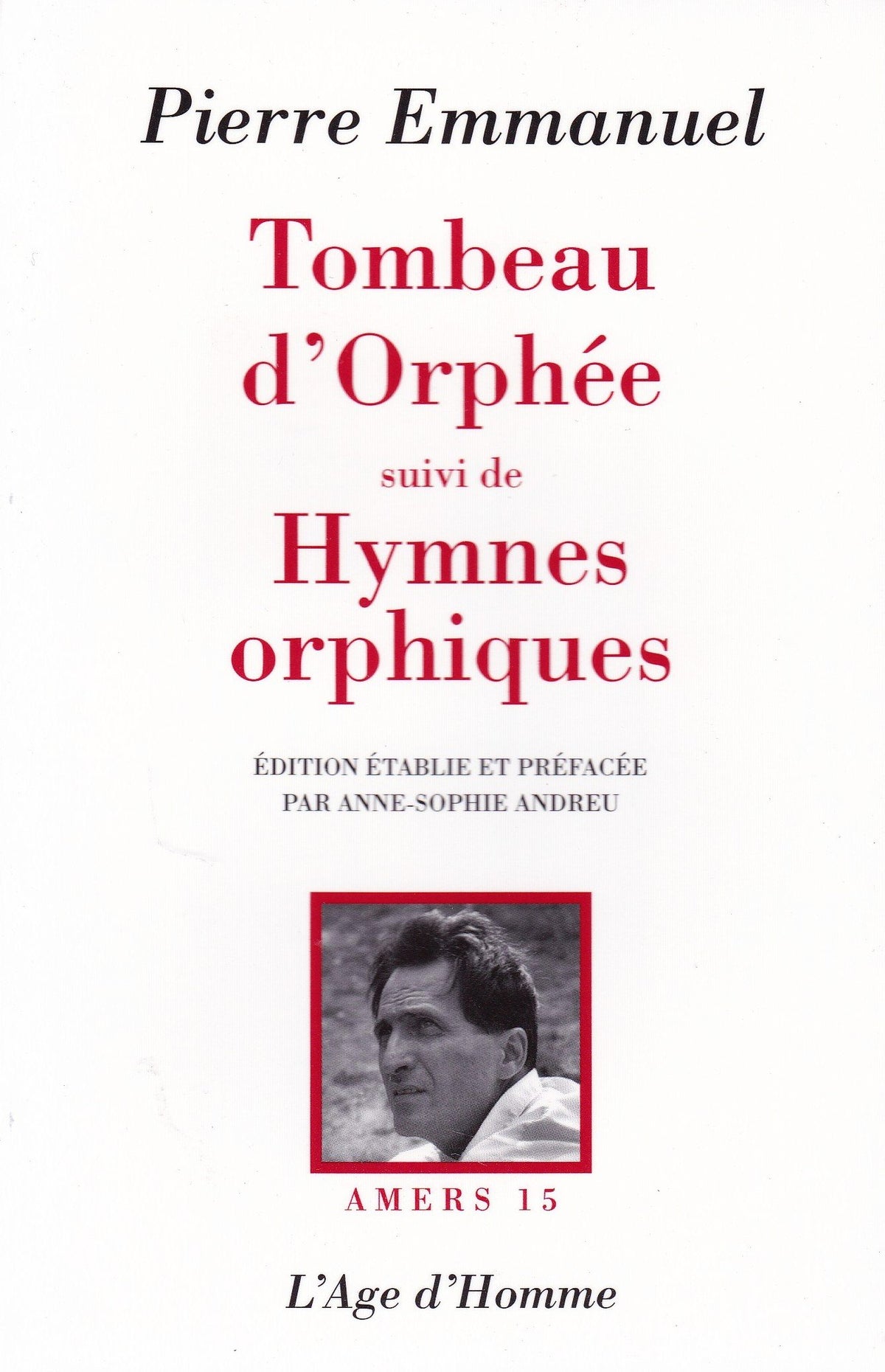 Amers, numéro 15 : Tombeau d'Orphée 9782825112557