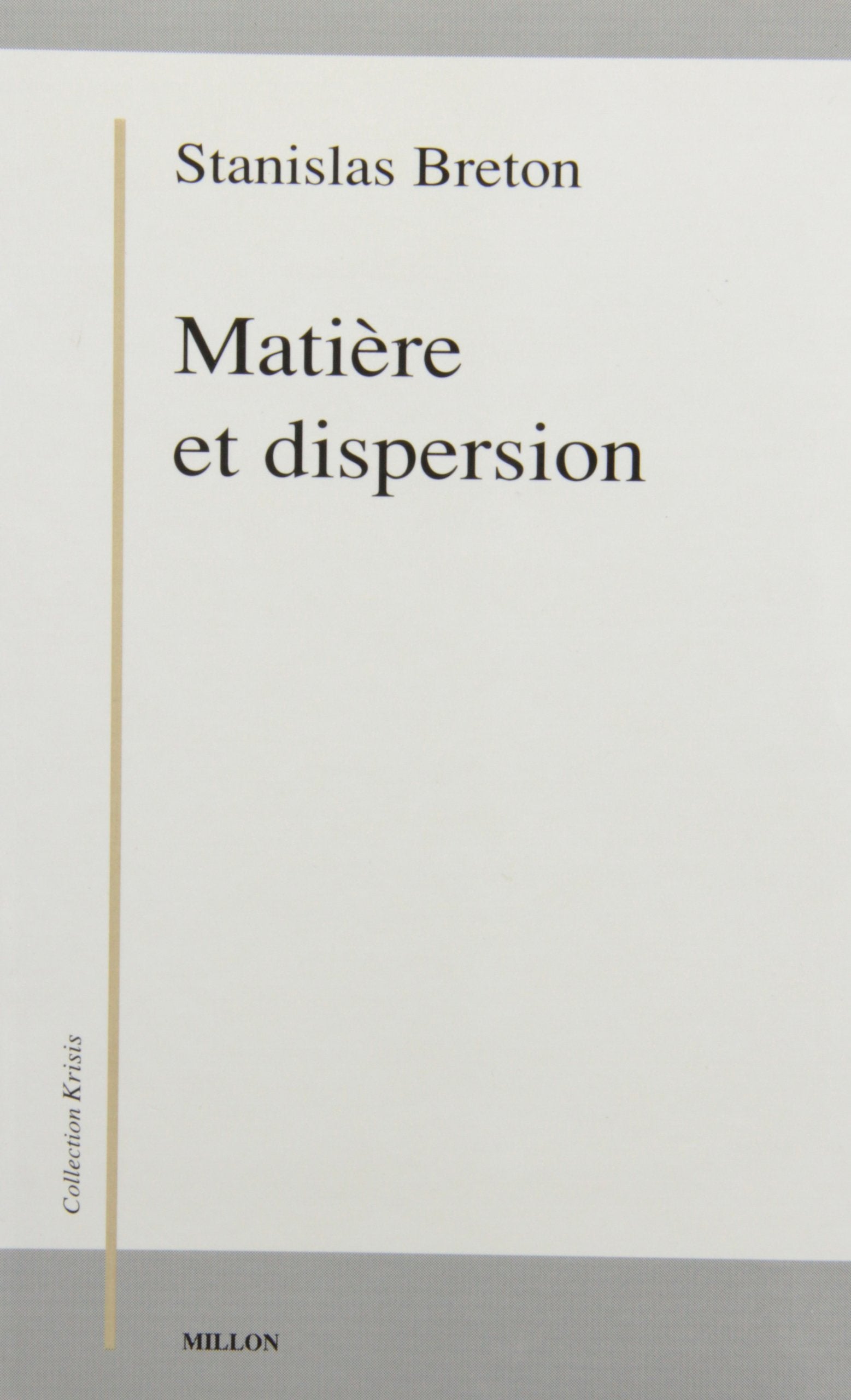 Matière et dispersion 9782905614926