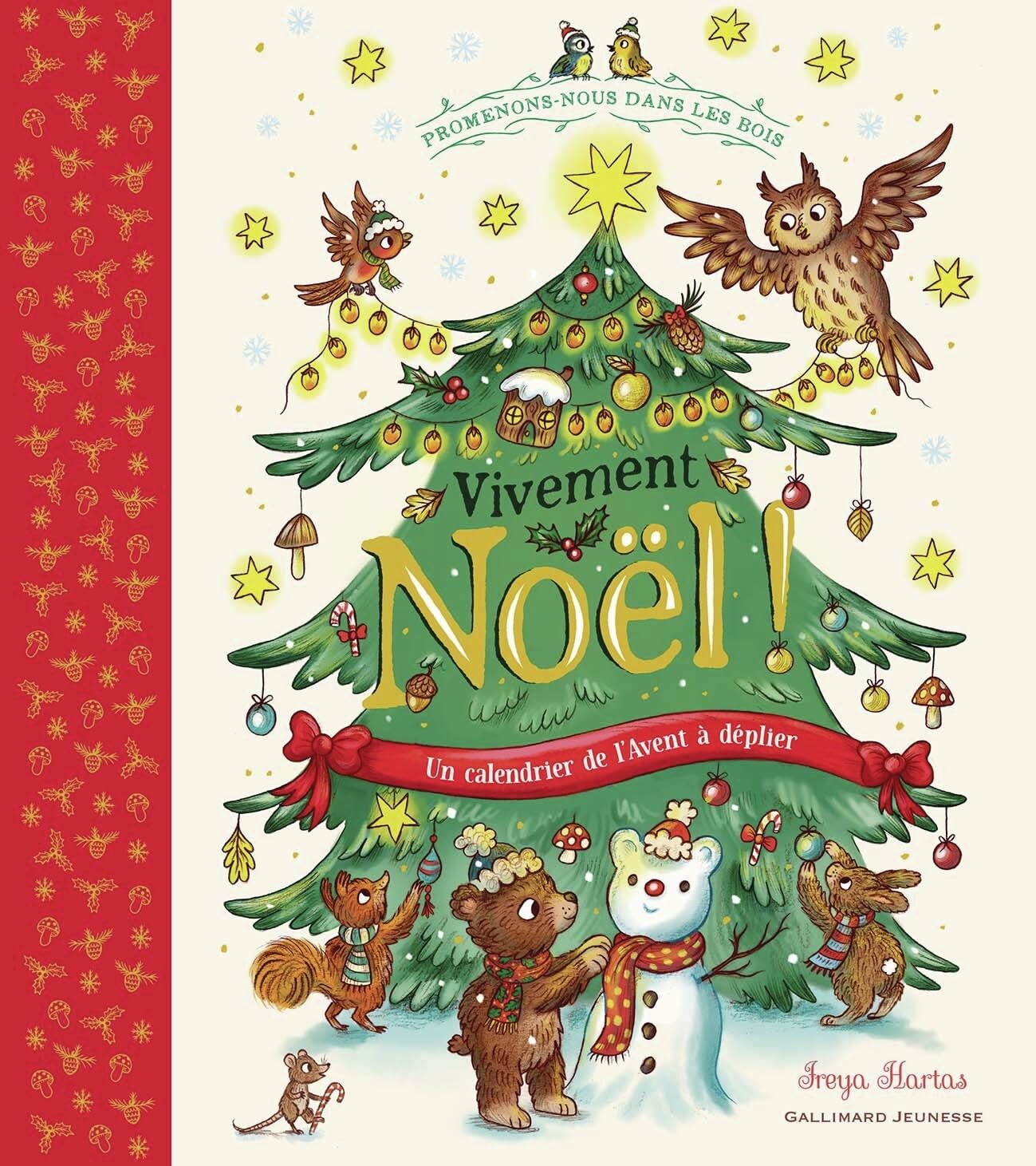 Promenons-nous dans les bois - Vivement Noël !: Un calendrier de l'Avent à déplier 9782075226417