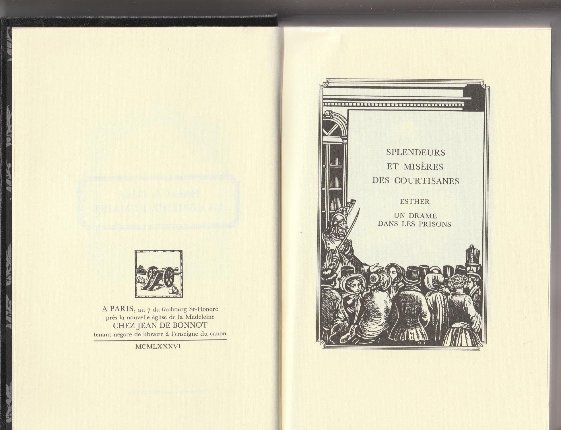 La Comédie Humaine par Honoré de BALZAC Tome 15 (Splendeurs et Misères des Courtisanes) chez Jean de Bonnot 