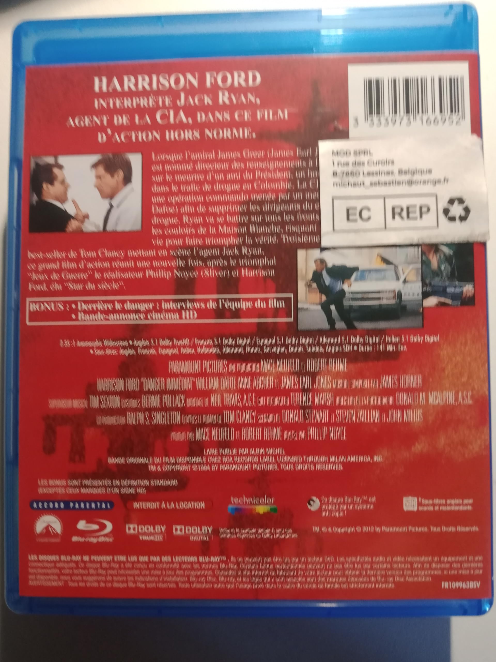 Danger immédiat [Blu-ray] 3333973166952