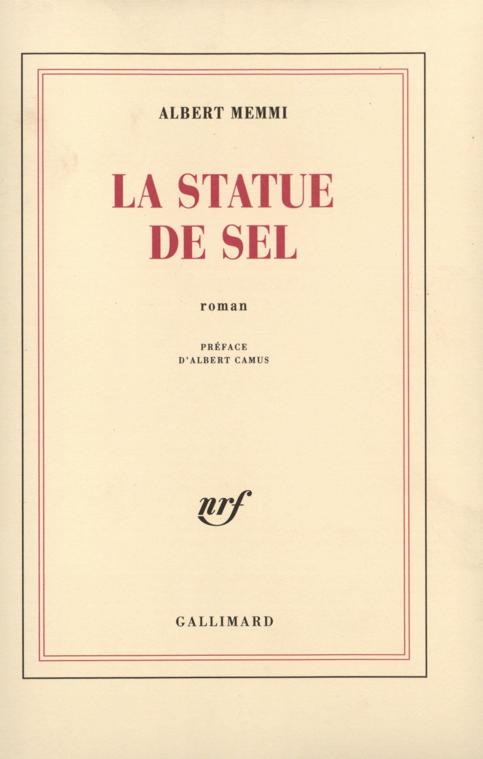 La statue de sel 9782070243822