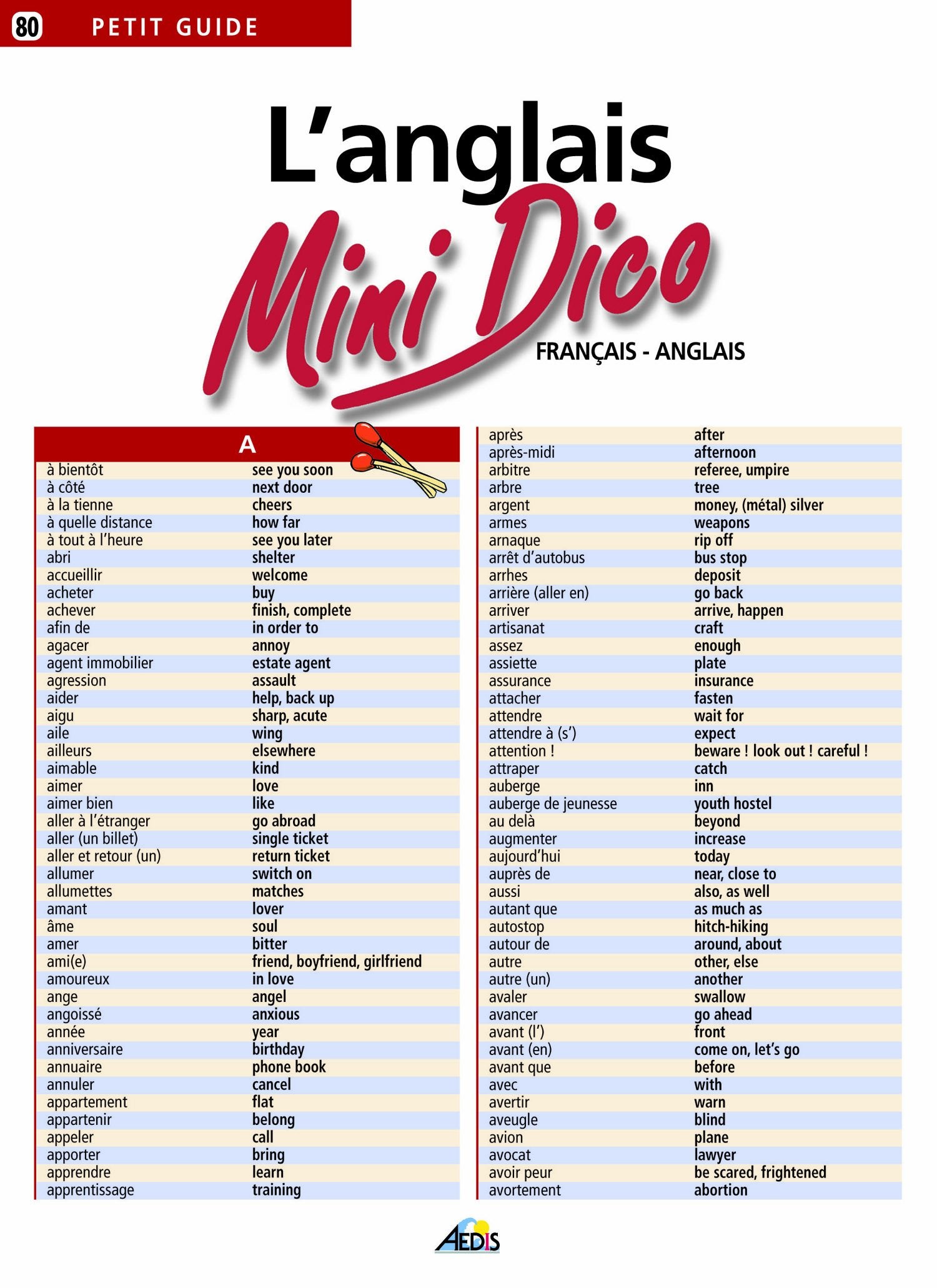 PG080 - Mini dico français-anglais 9782842591137