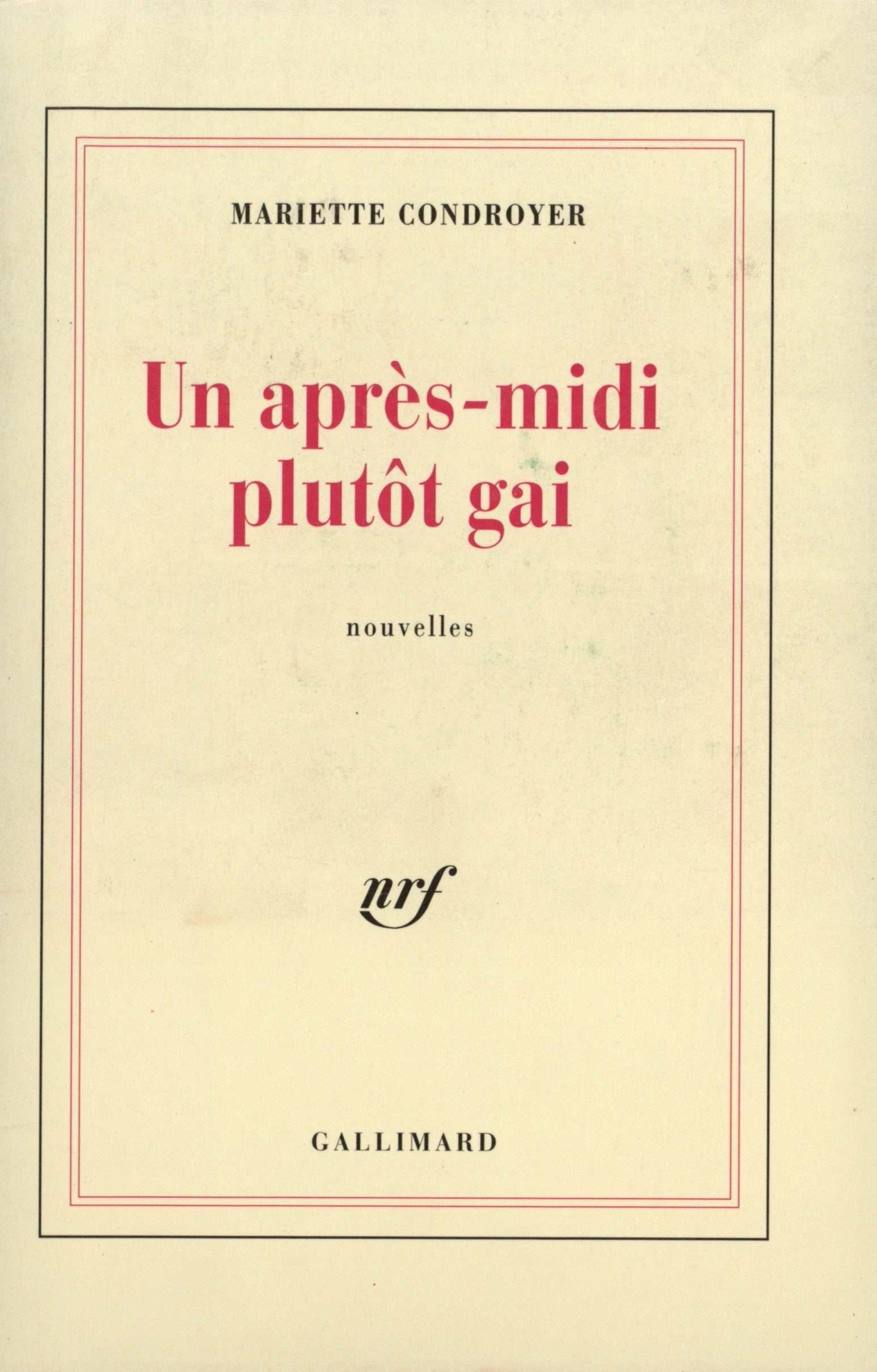 Un après-midi plutôt gai 9782070728923