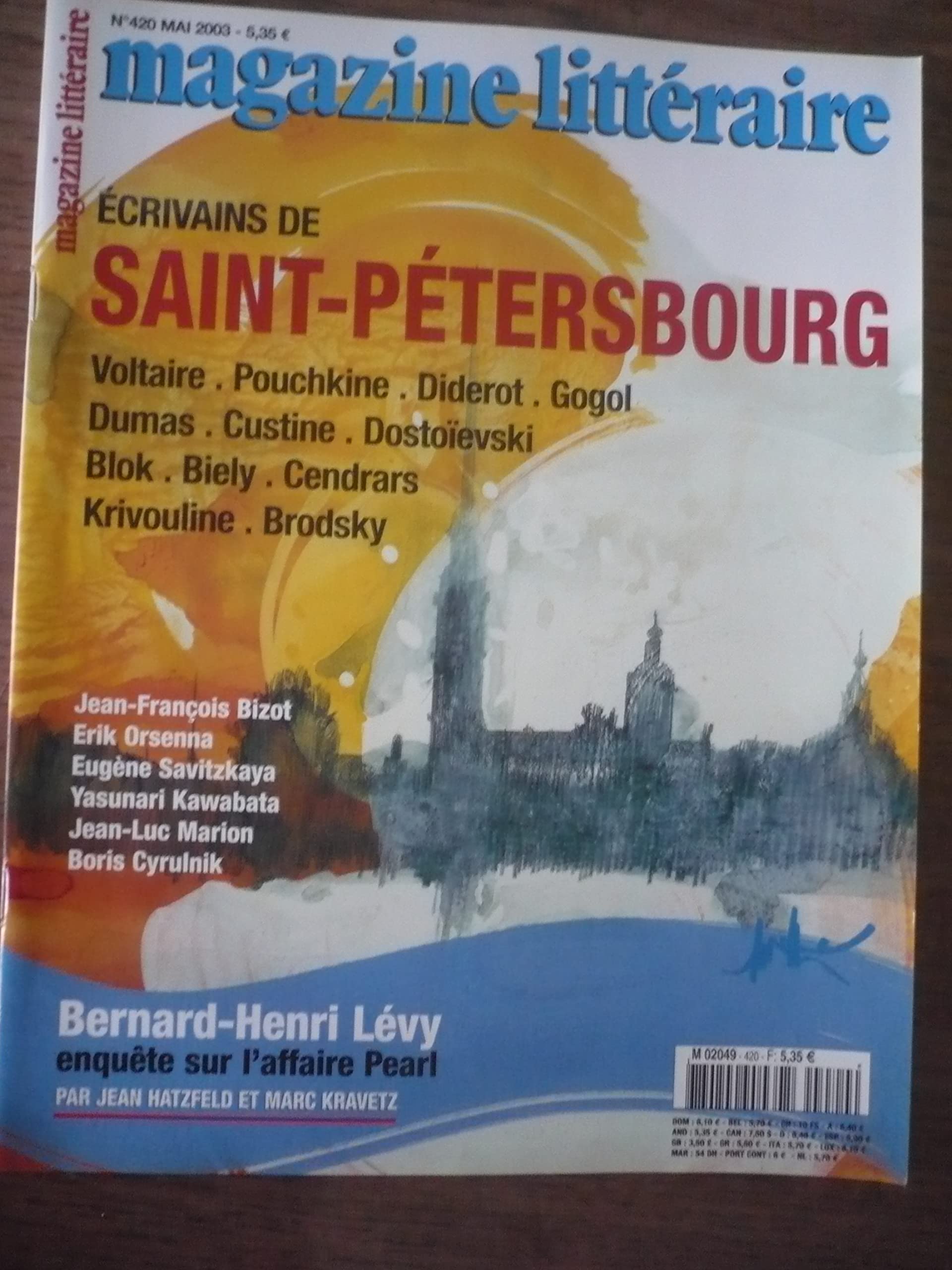 LE MAGAZINE LITTERAIRE N° 420 2003 DOSSIER ECRIVAINS DE SAINT PETERSBOURG 9789999999991