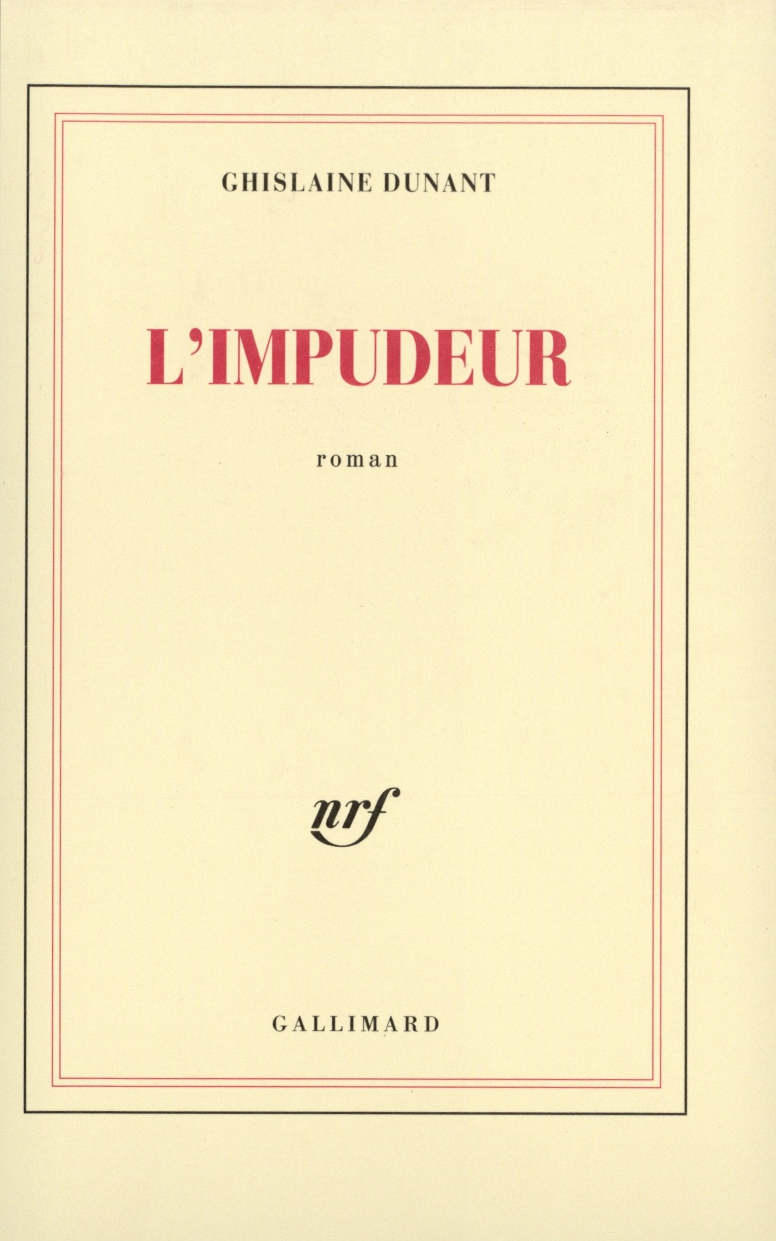 L'Impudeur 9782070715107