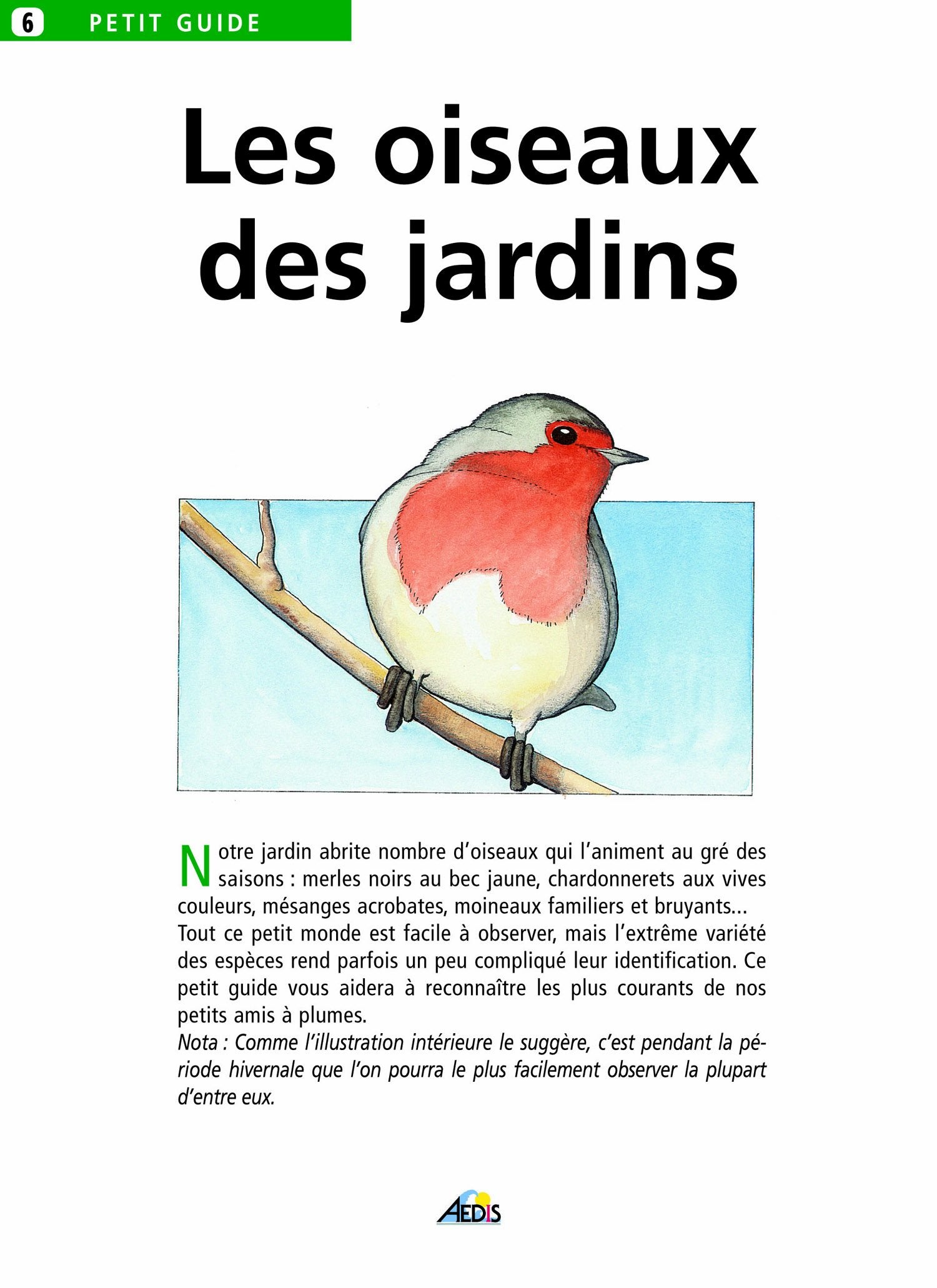 PG006 - Les oiseaux de nos jardins 9782842590208