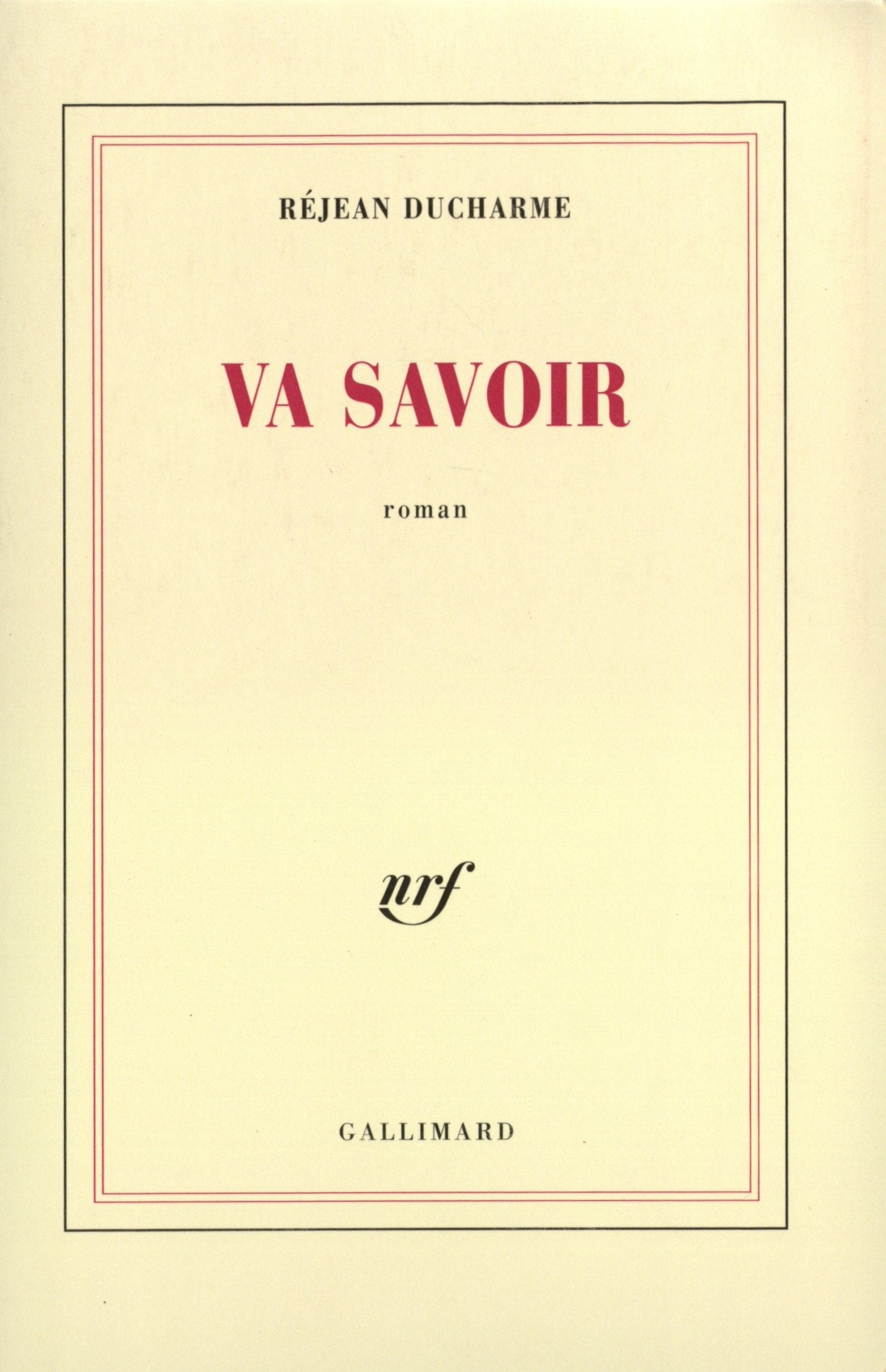 Va savoir 9782070739042