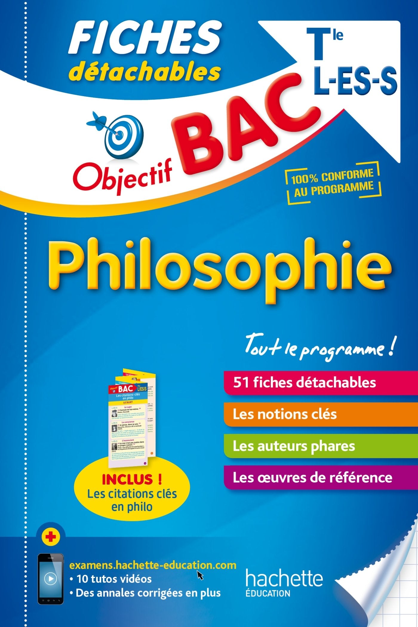 Objectif Bac Fiches détachables Philosophie Tles L,ES,S 9782017015062