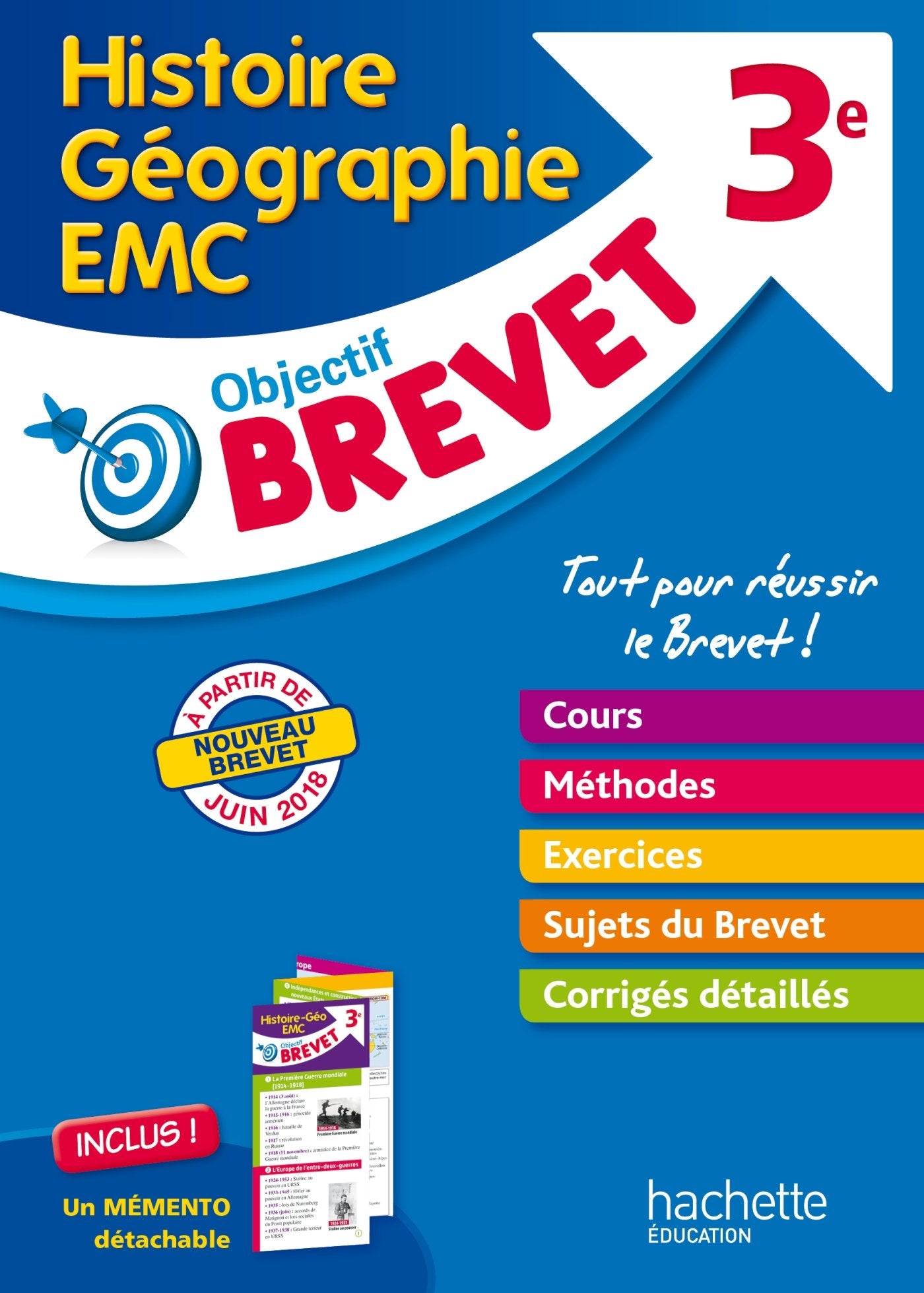 Objectif brevet - l'epreuve d'histoire-geographie-education civique 9782016255001