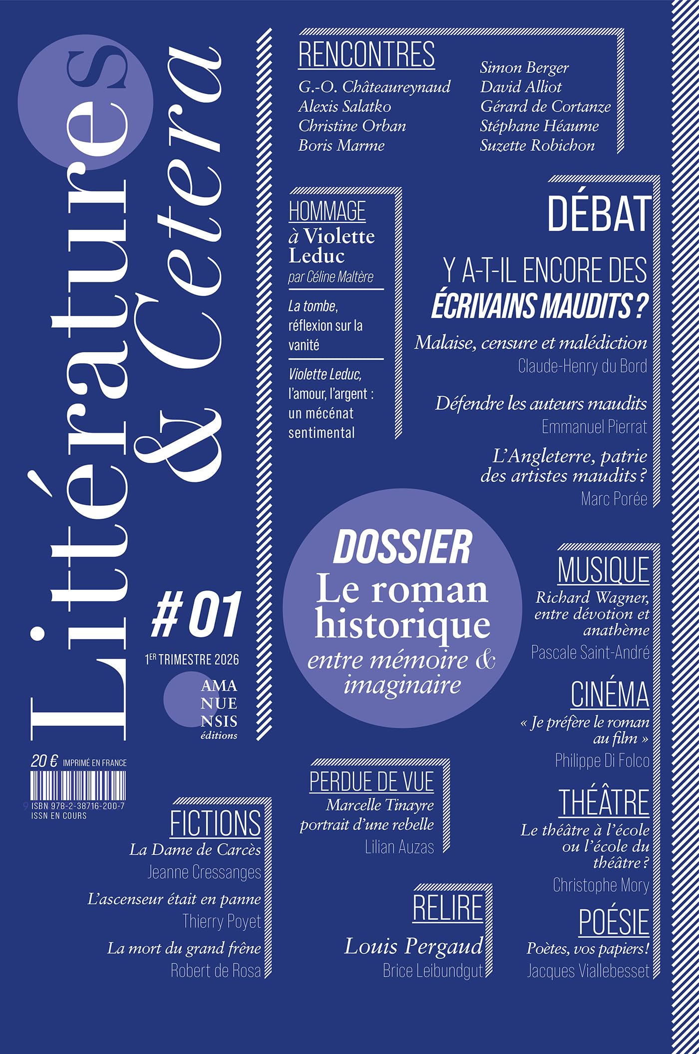 Littérature & Cetera #1: Le roman historique entre mémoire et imaginaire 9782387162007