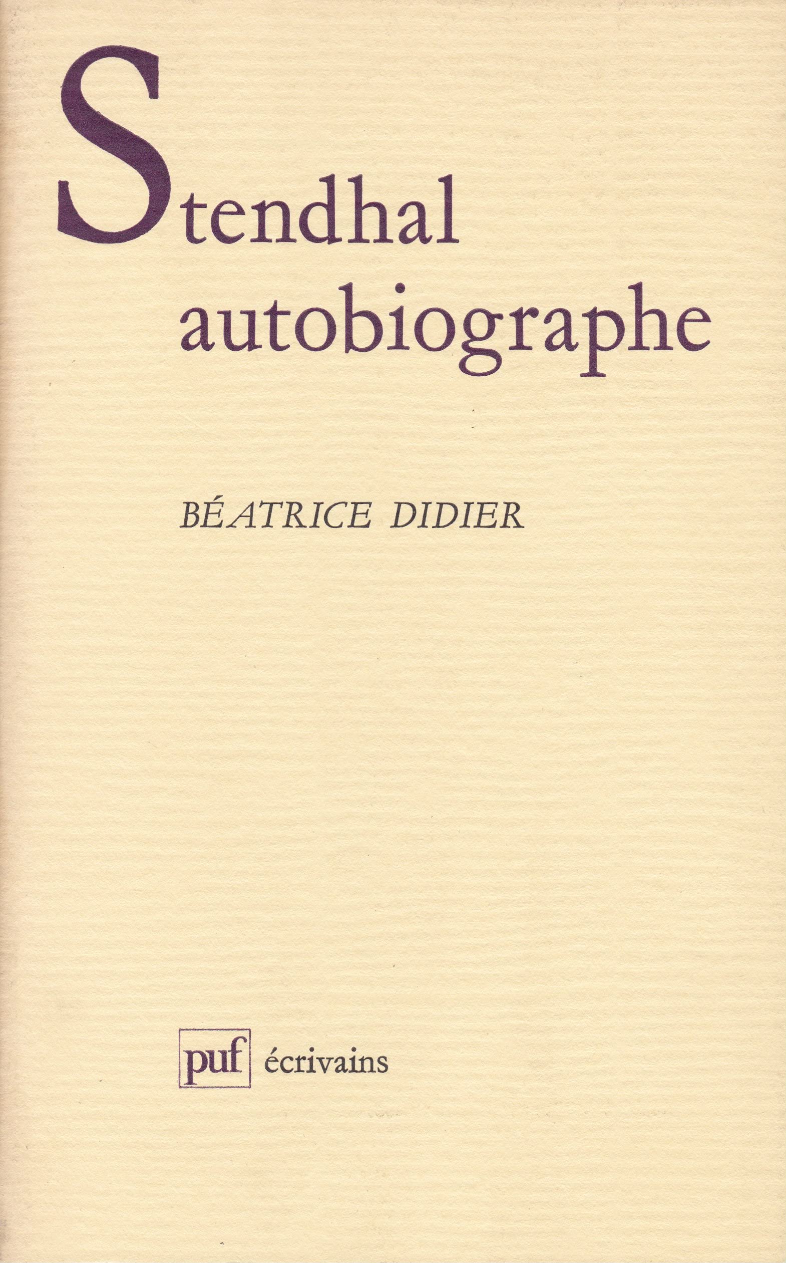 STENDHAL.AUTOBIOGRAPHIE 
