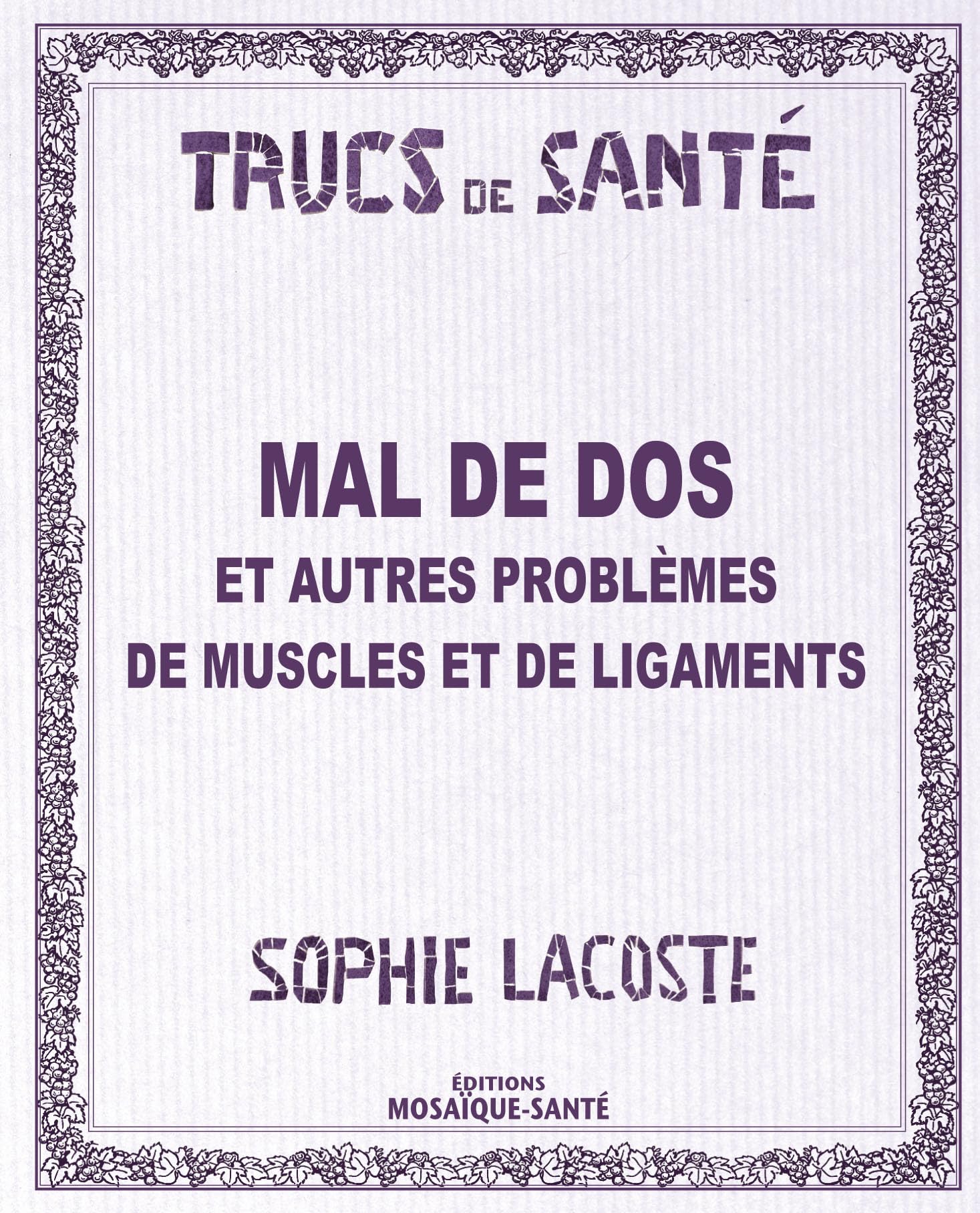 Mal de dos et autres problèmes de muscles et de ligaments 9782849390238