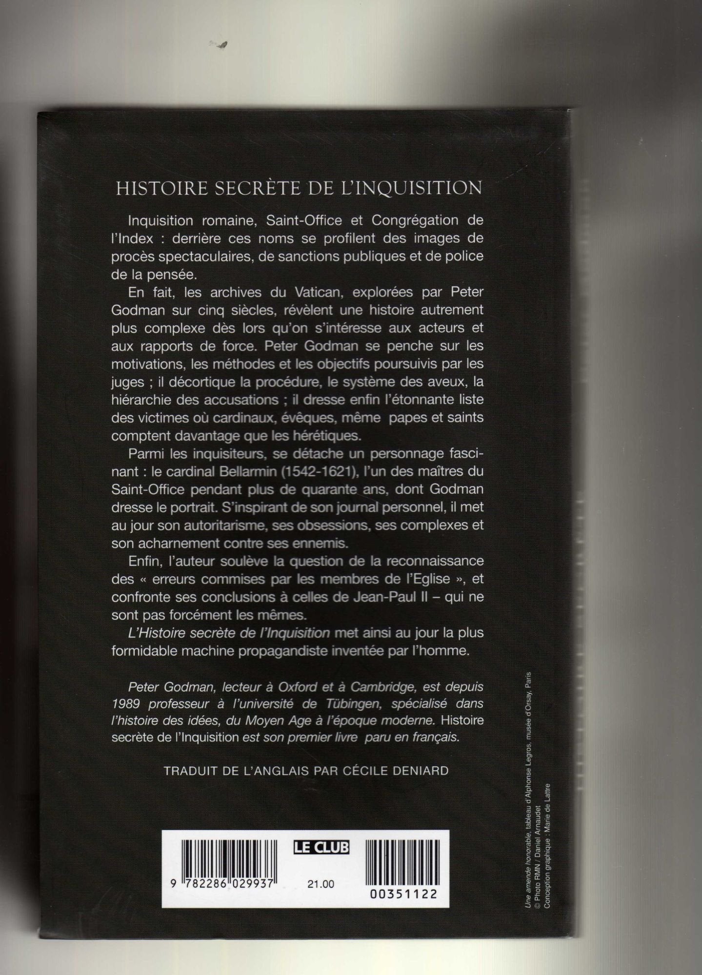 Histoire secrète de l'Inquisition : De Paul III à Jean-Paul II 9782286029937