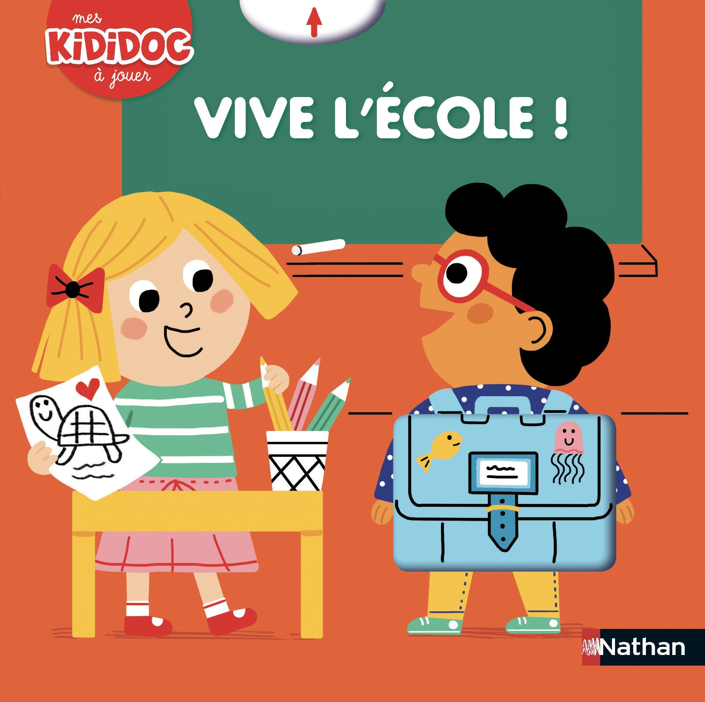 Vive l'école ! Livre animé Kididoc - Dès 2 ans 9782092577325