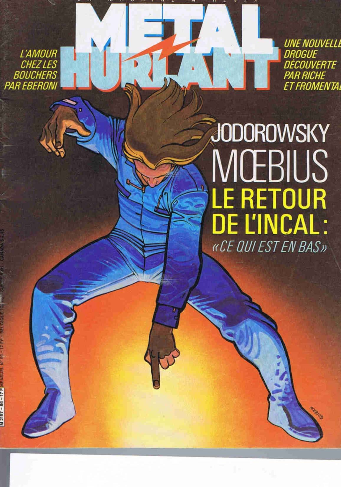 Metal hurlant N) 86 jodowsky moebus le retour de l' incal ce qui est en bas 