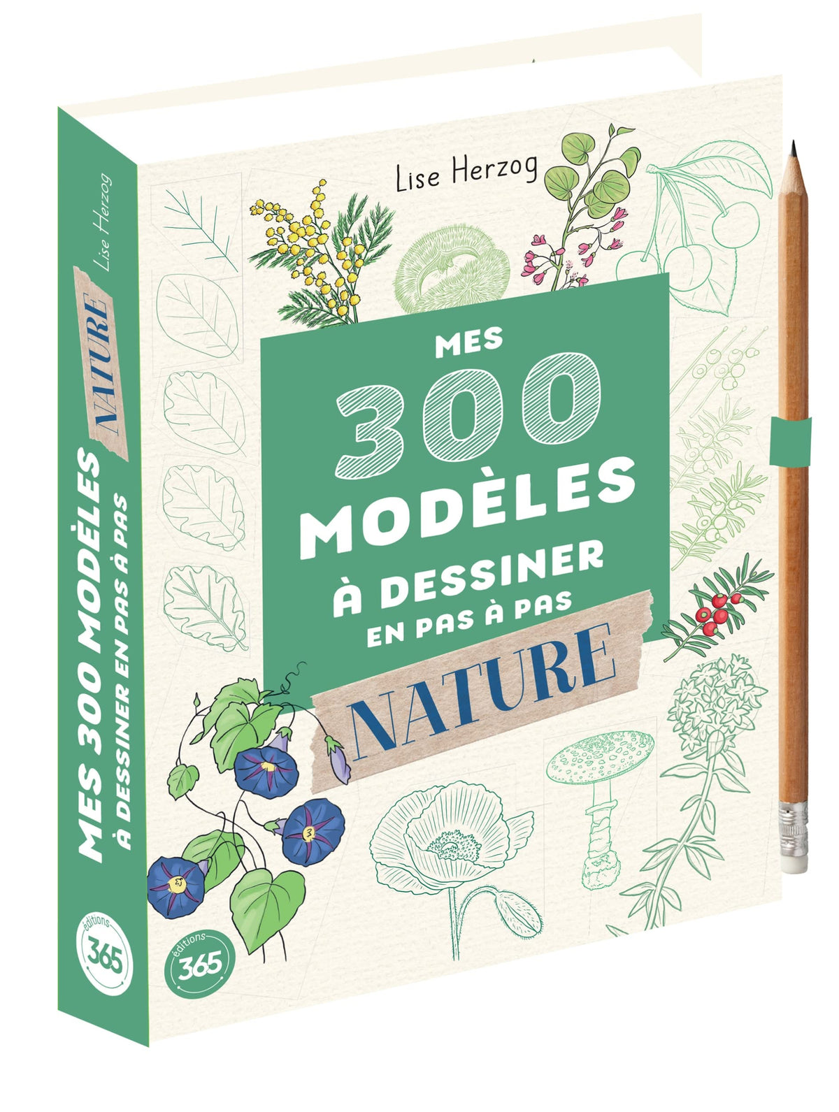 300 modèles à dessiner en pas à pas Spécial nature - Dessins étape par étape 9782383821373