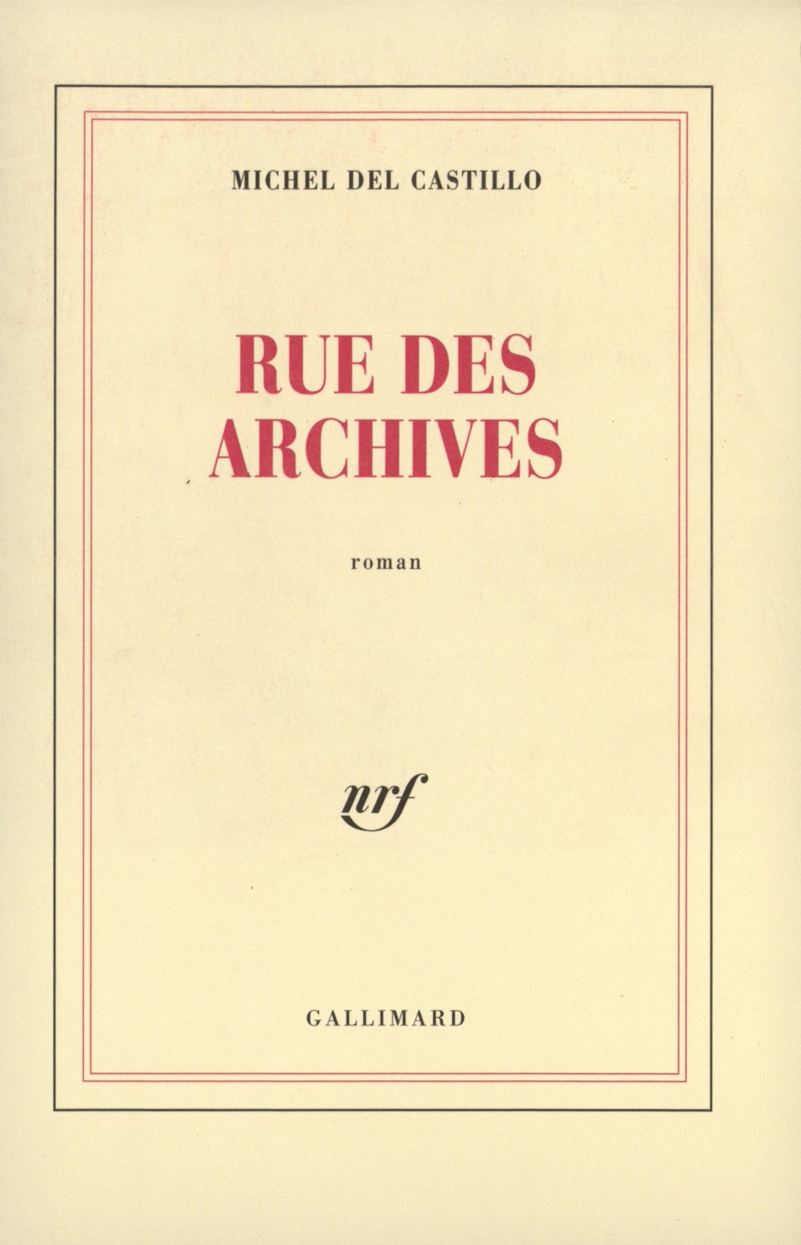 Rue des Archives 9782070738588