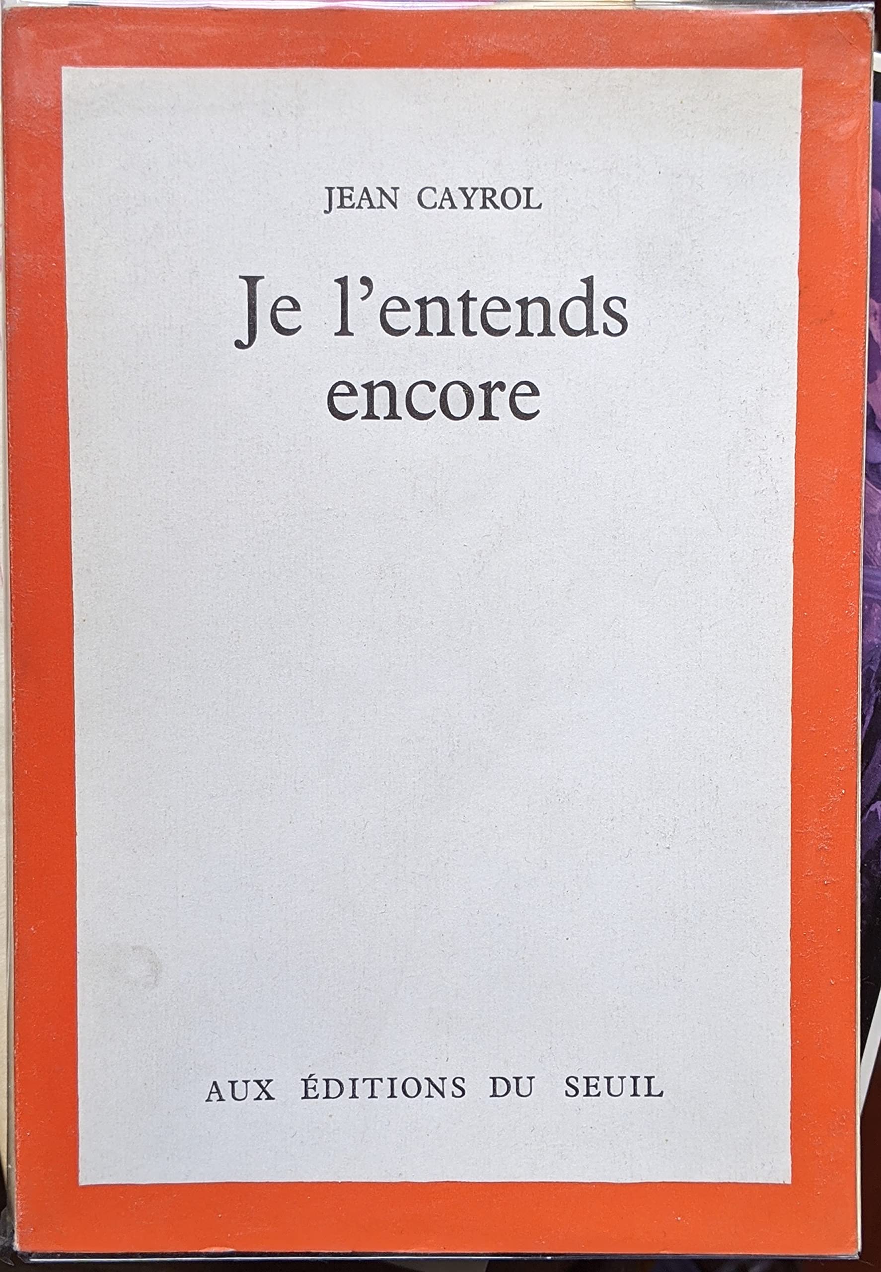 Je l'entends encore 9782020010948