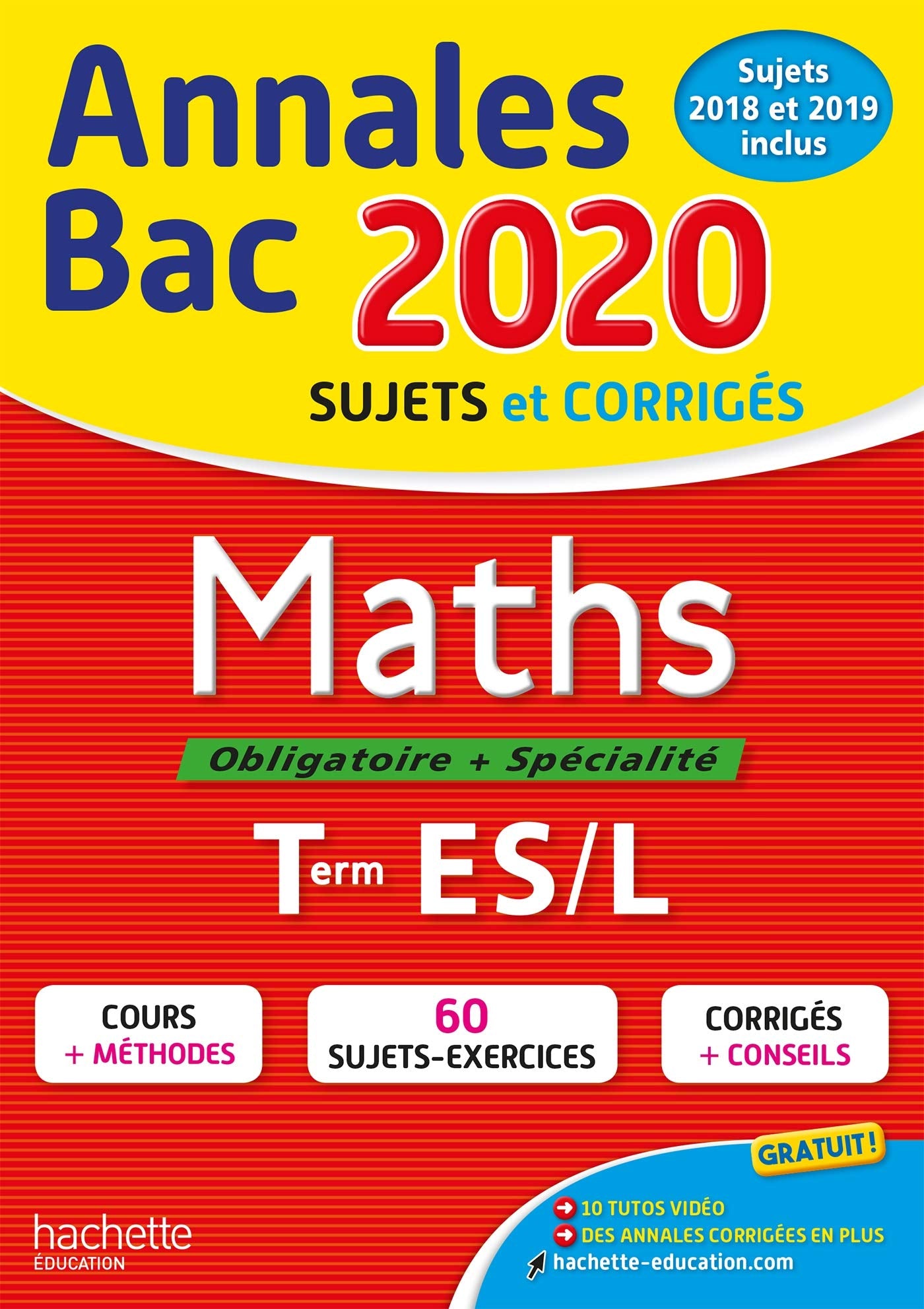 Annales Bac 2020 Maths Term ES 9782017082620