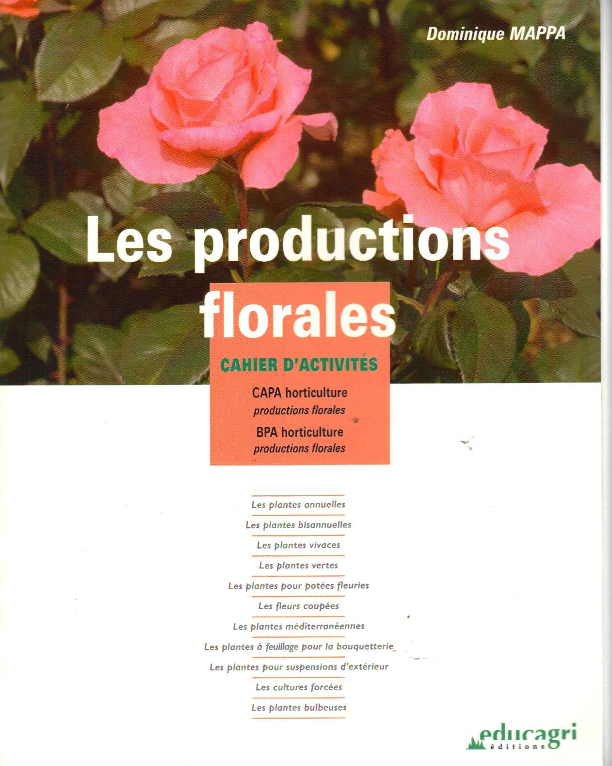 Les productions florales: Cahier d'activités CAPA/BPA horticulture 9782844441584