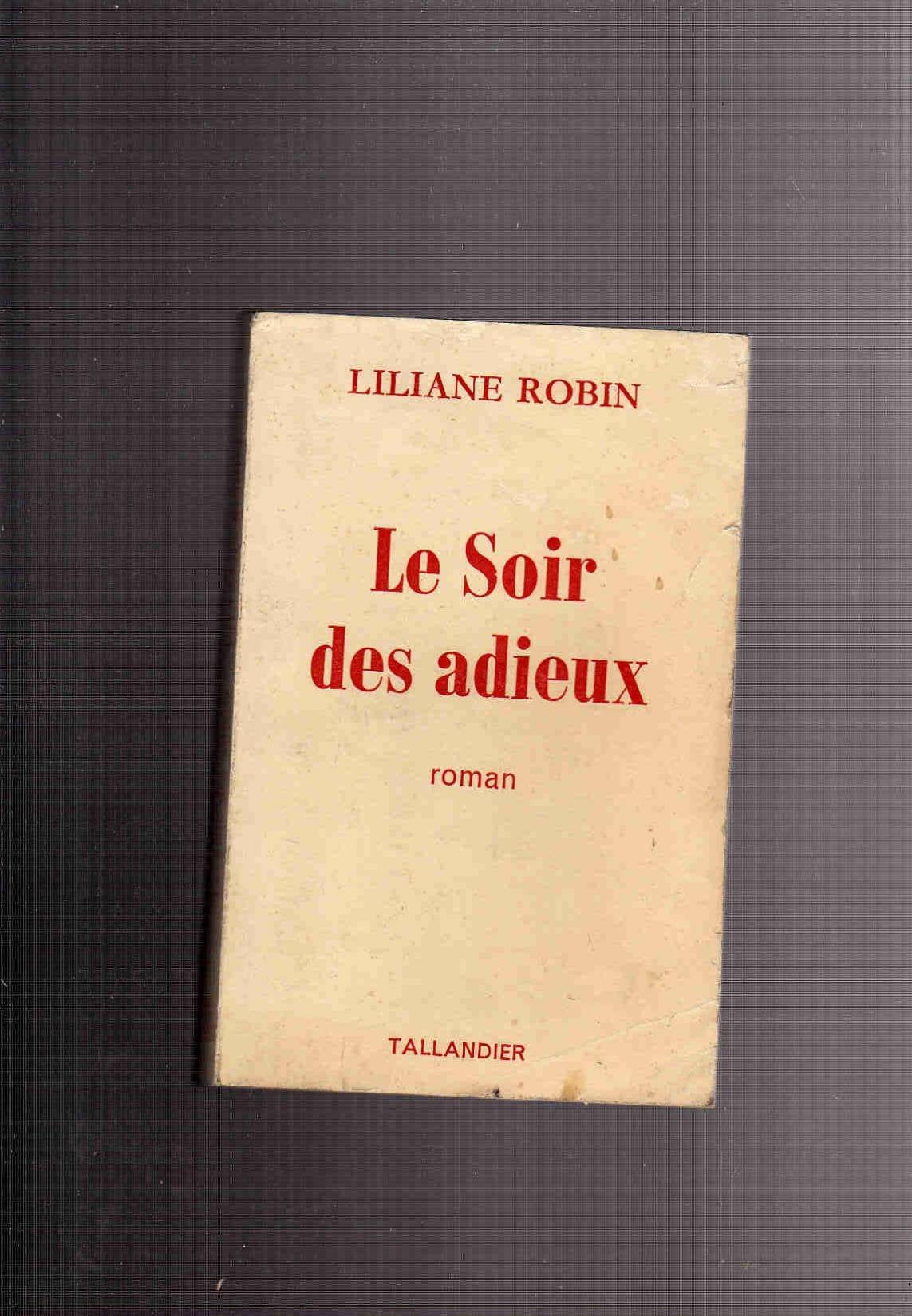 le soir des adieux 9782235002400