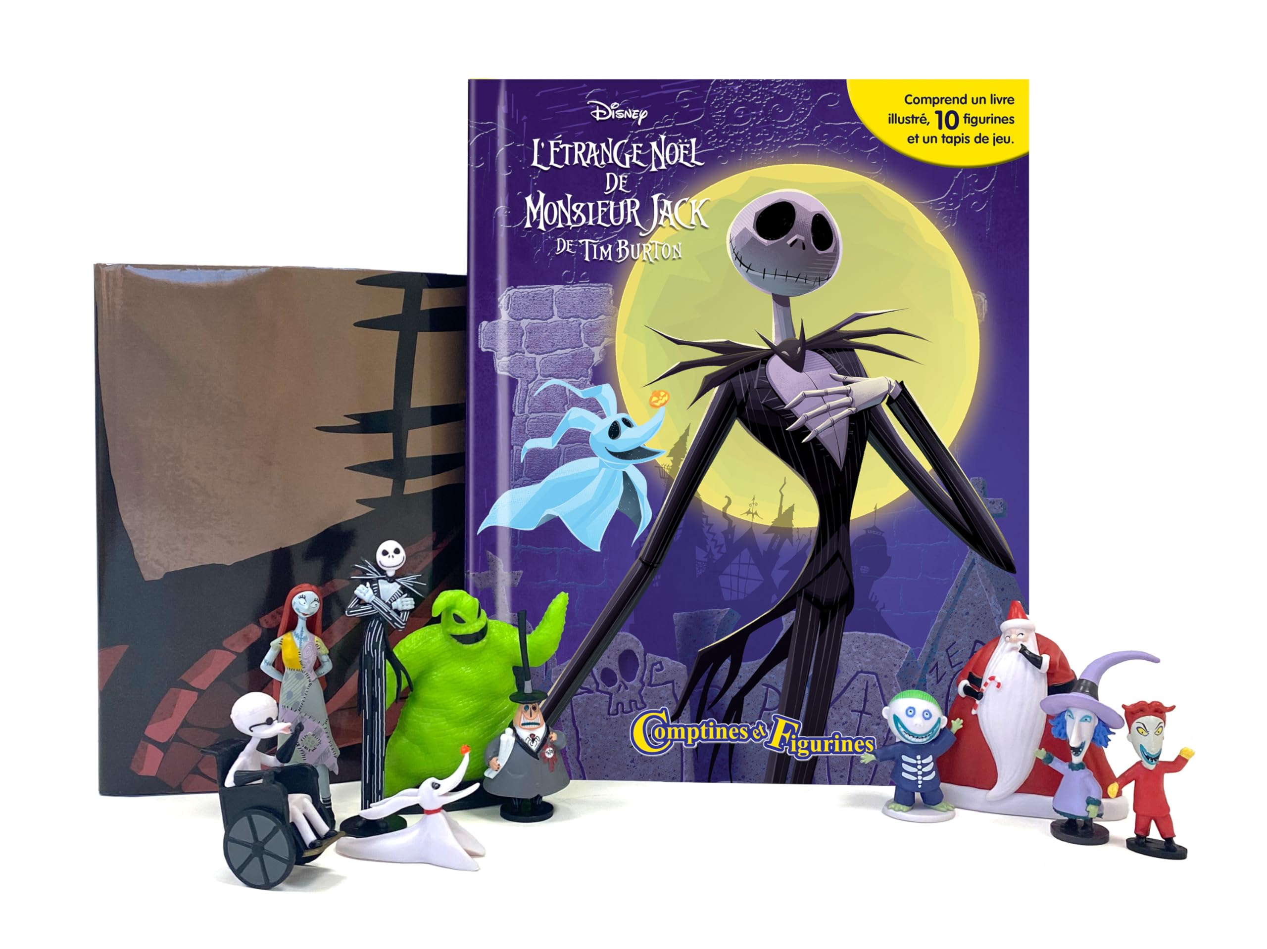 Disney L'Étrange Noël de Monsieur Jack Comptines et Figurines - Livre illustré, 10 figurines, tapis de jeu 9782764368473