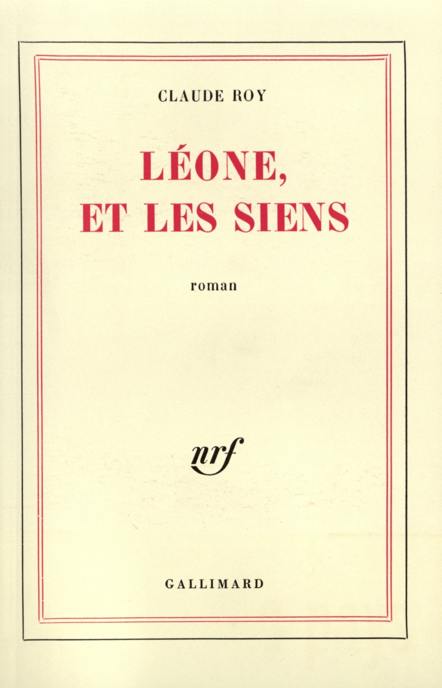 Léone et les siens 9782070256082