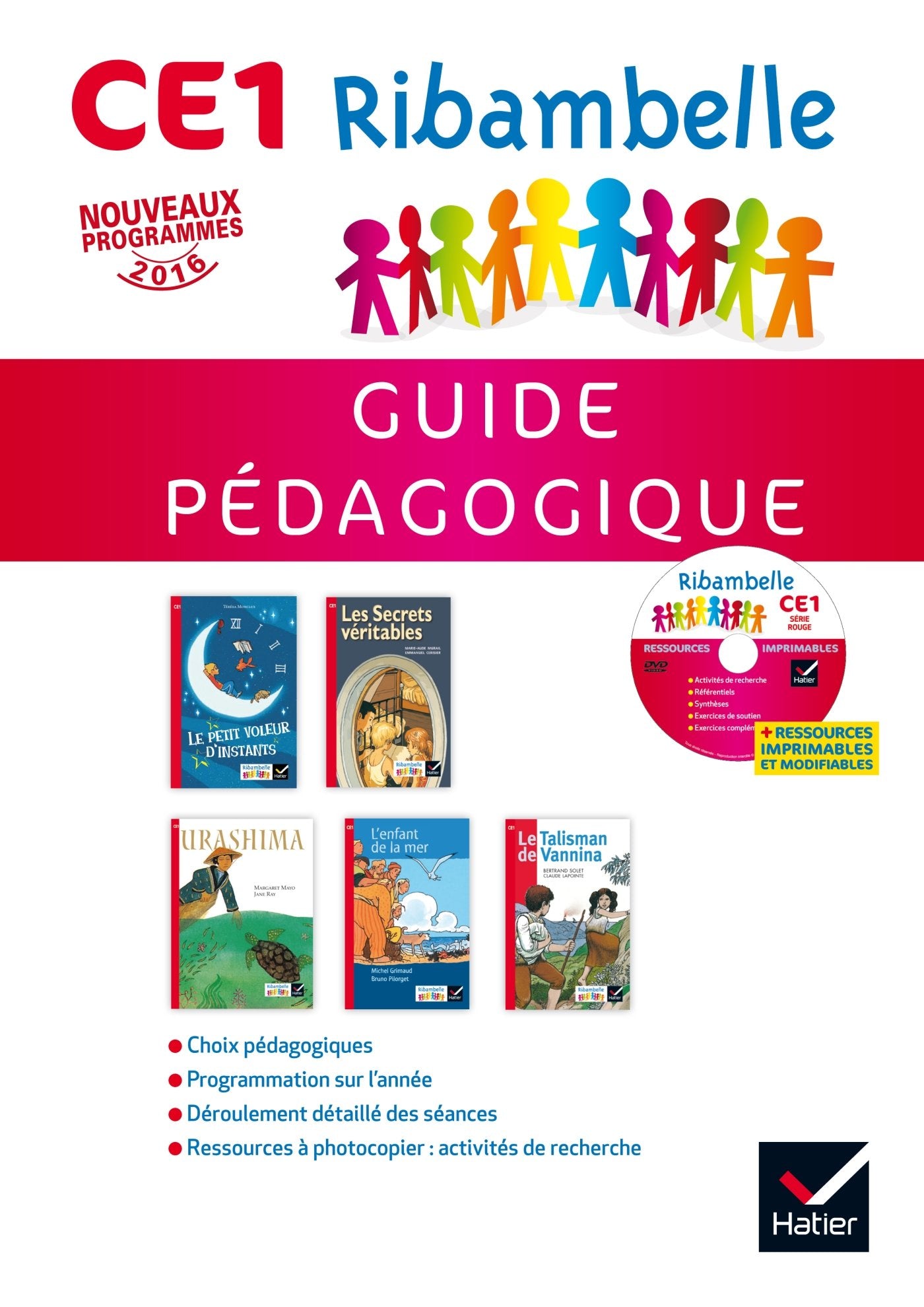 Ribambelle CE1 série rouge éd. 2016 - Guide pédagogique + CD-Rom 9782218998683