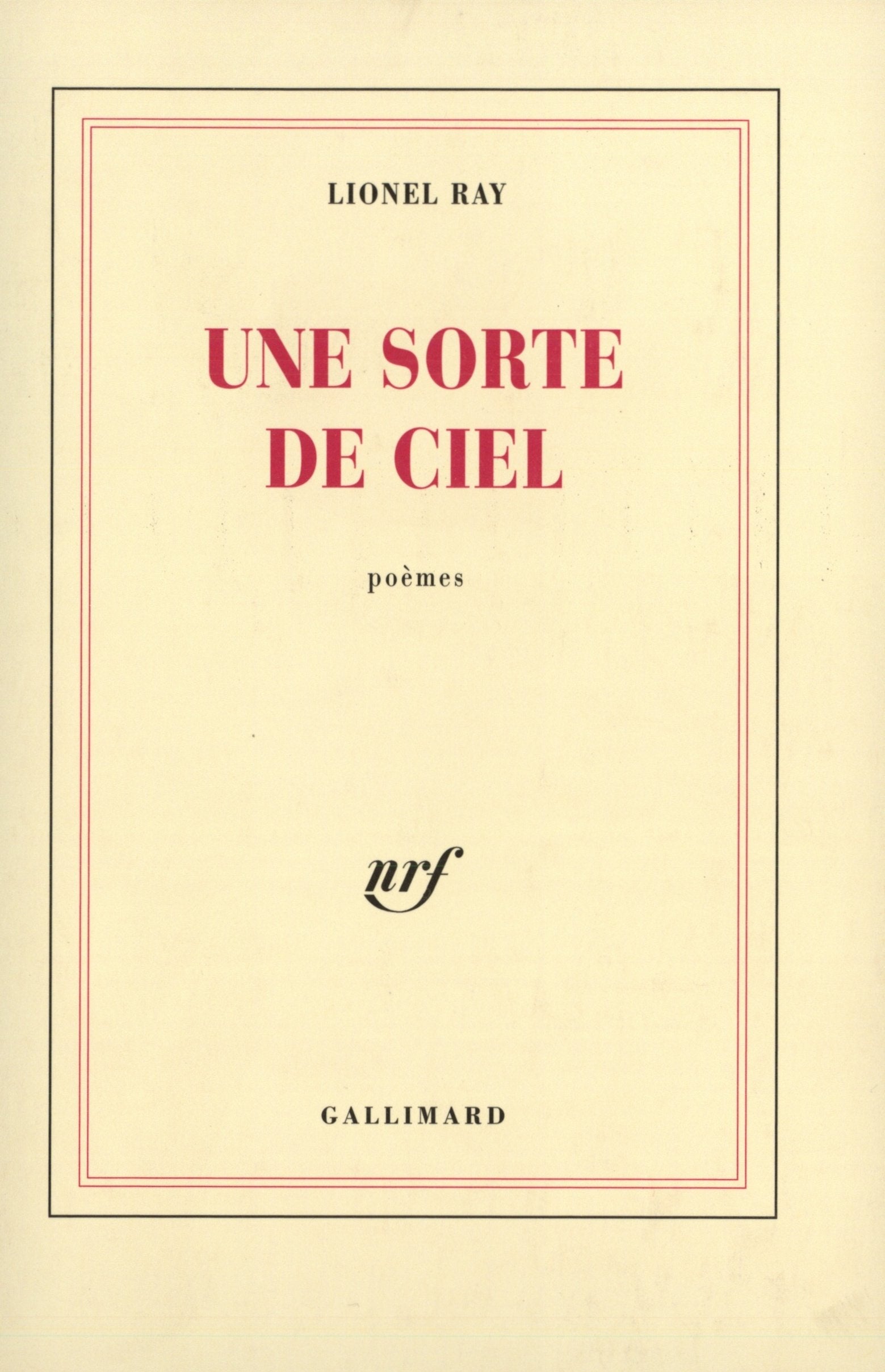 Une sorte de ciel 9782070719464