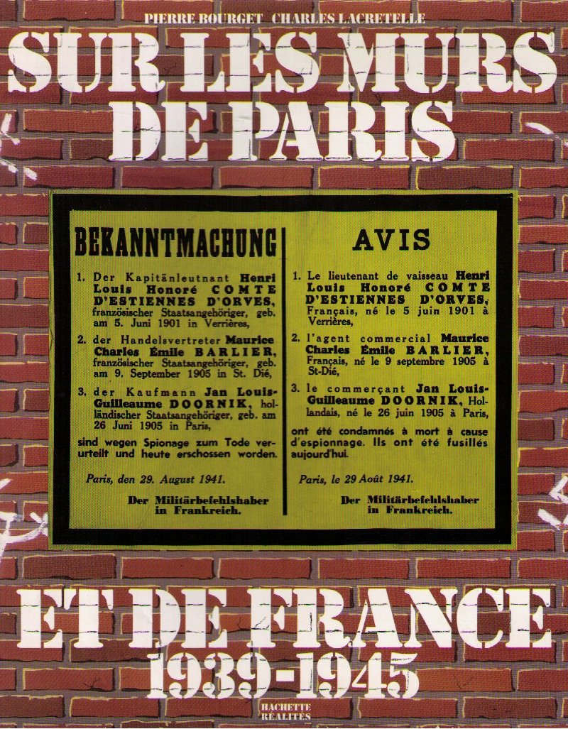 Sur les murs de Paris et de France : 1939-1945 9782010074271