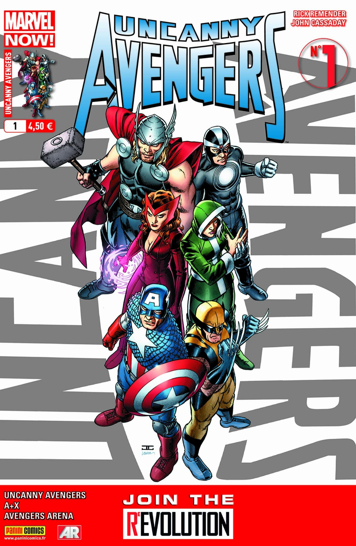 Uncanny avengers 01 couv1/2 cassaday 9782809434002
