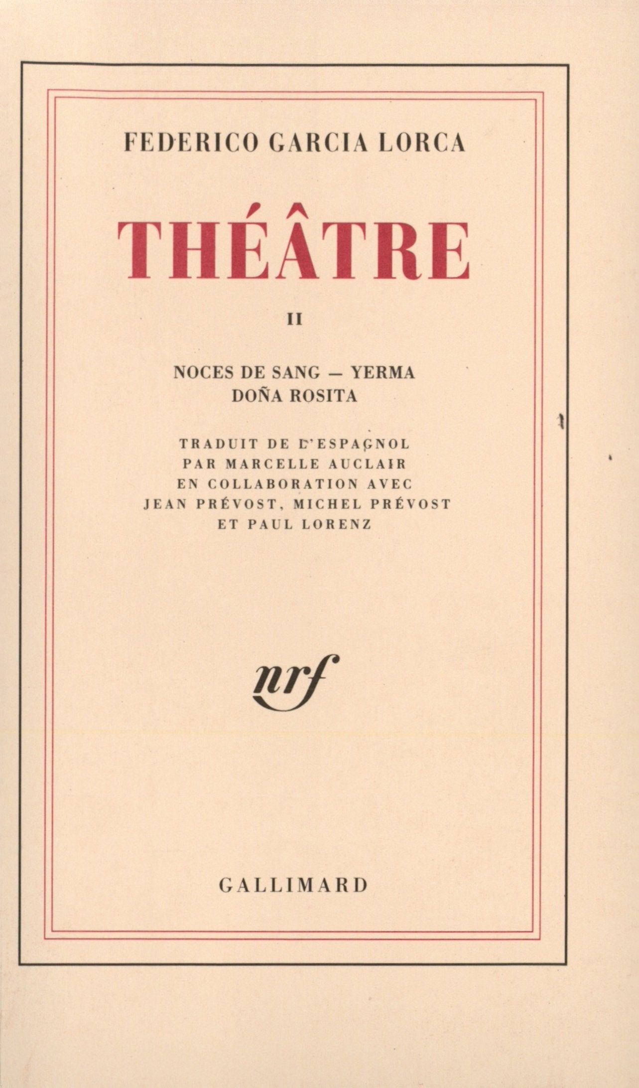 Théâtre (Tome 2) 9782070239955