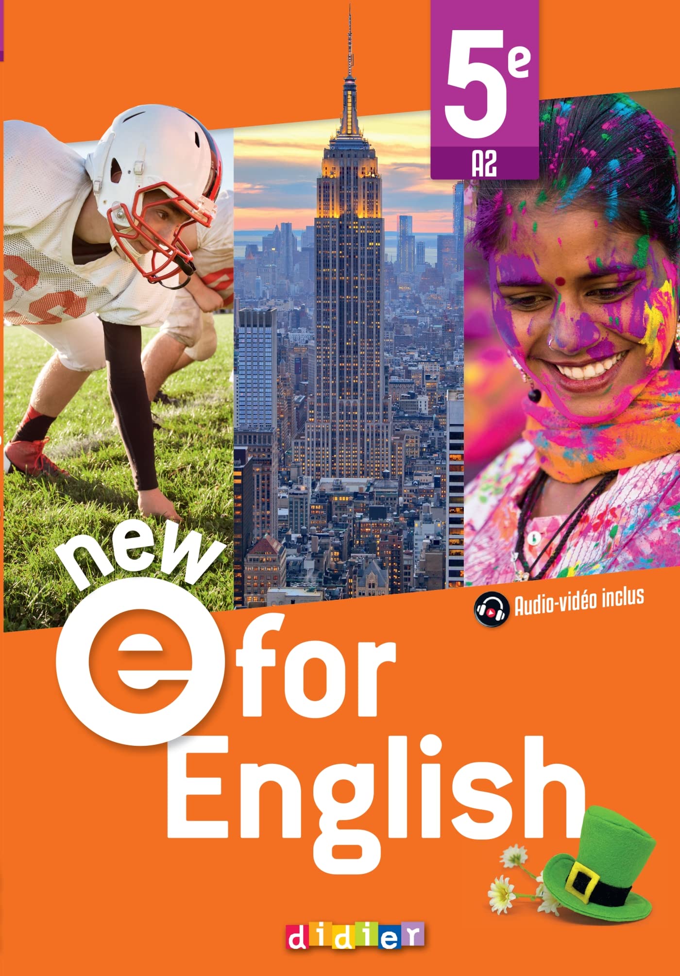 NEW E For English - Anglais 5e Ed. 2022 - Livre élève 9782278105120