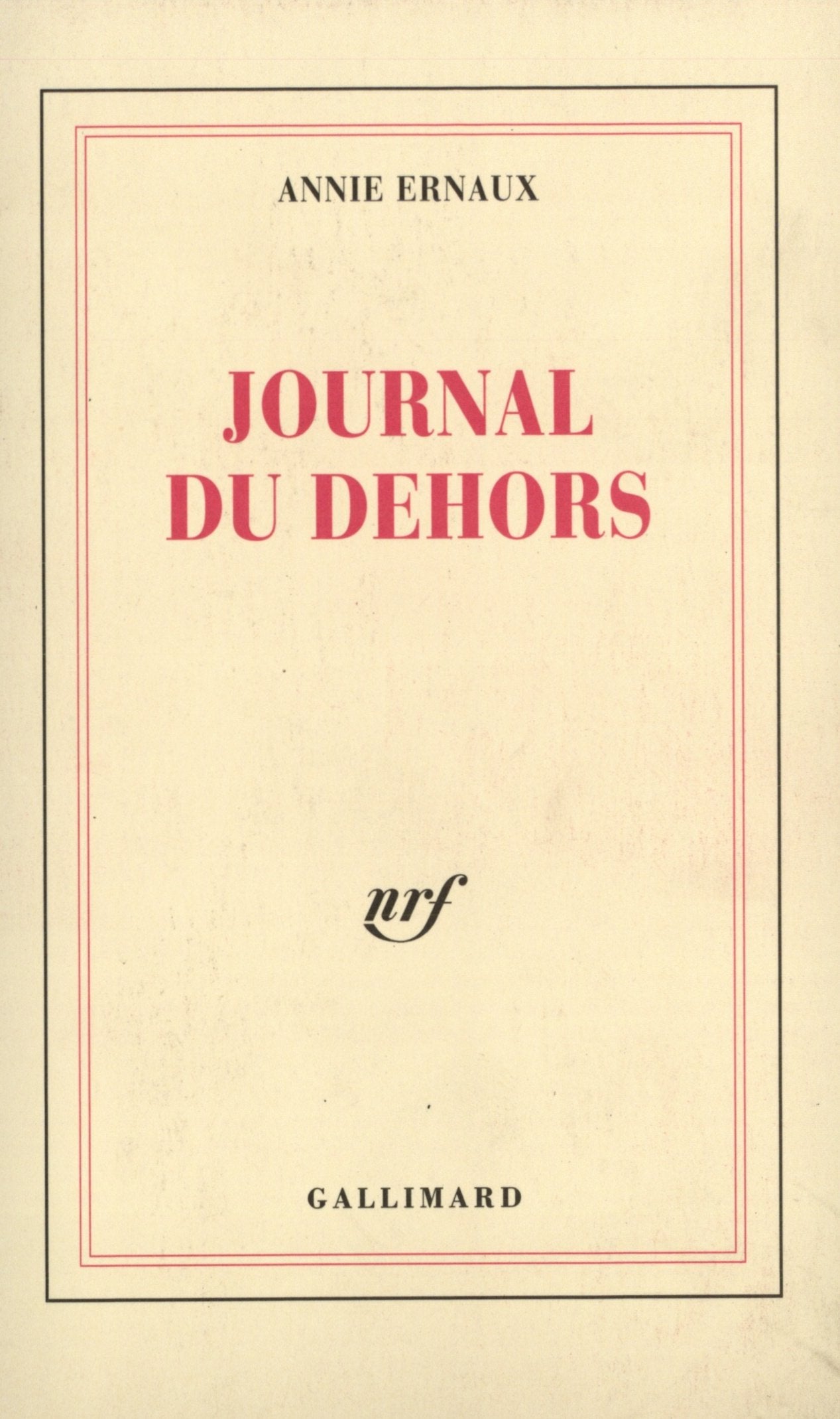 Journal du dehors 9782070733569