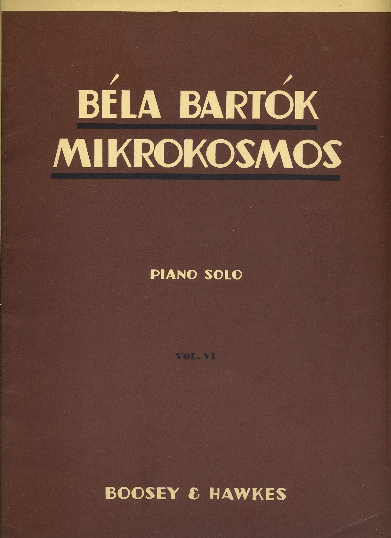 Bela Bartok Mikrokosmos Piano solo Vol. VI 