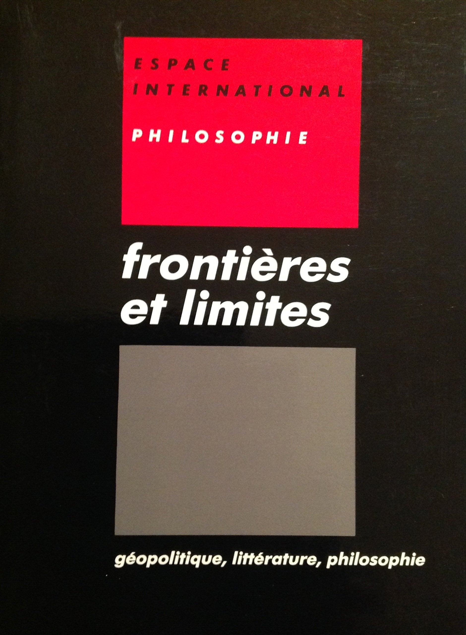 Frontieres et limites séminaire 9782858506088