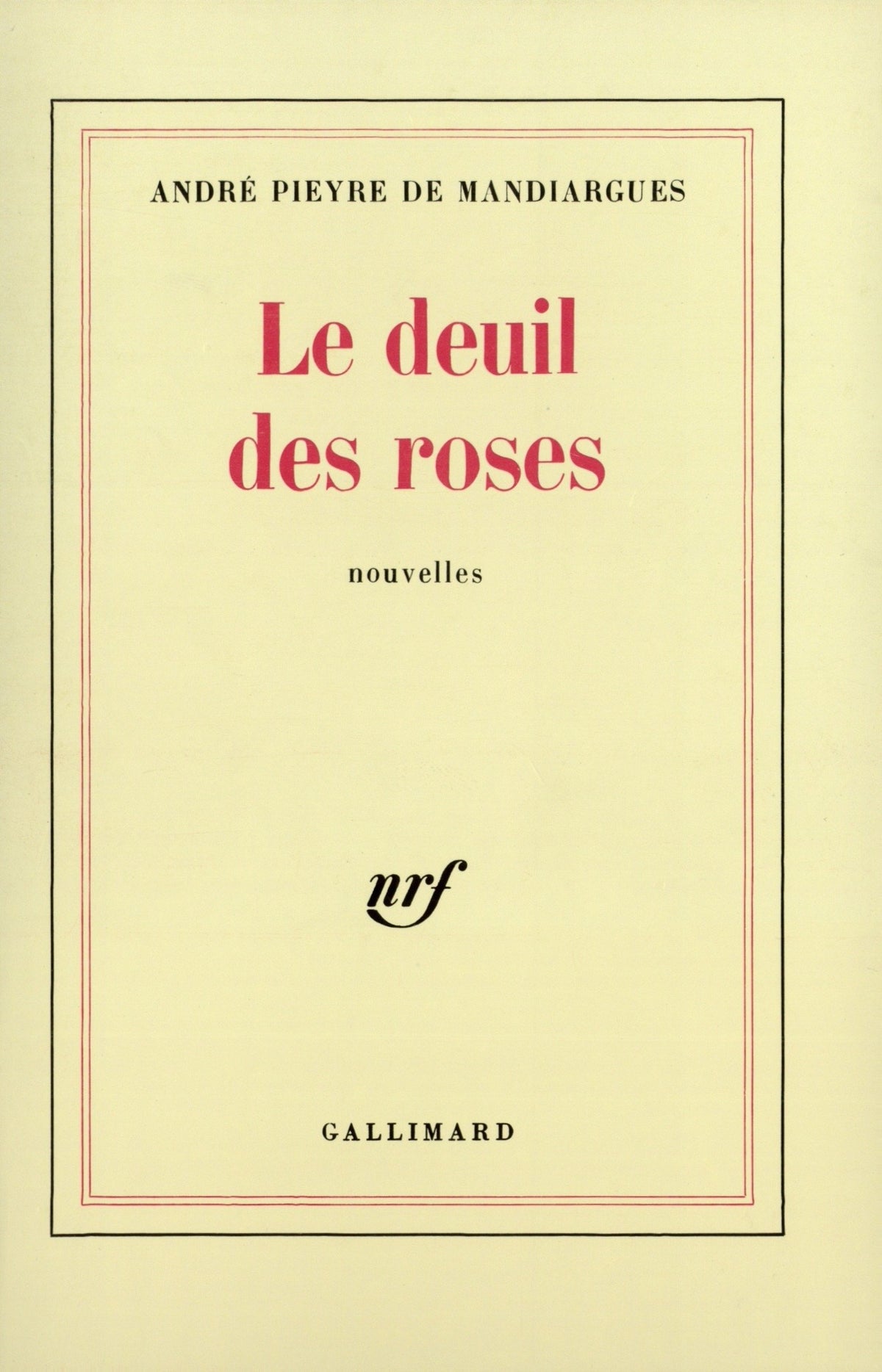Le deuil des roses 9782070700448